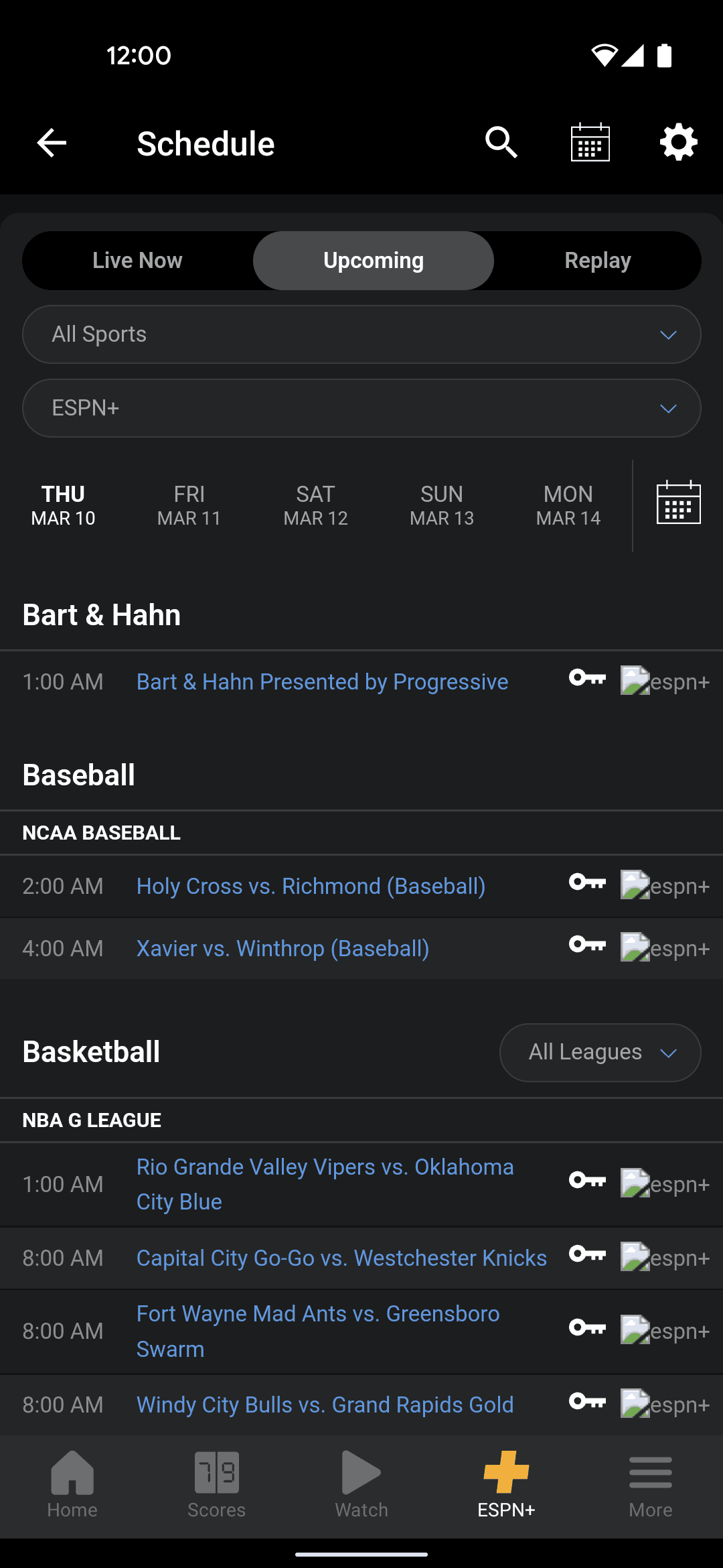 ESPN Android Sports interface screenshot 21