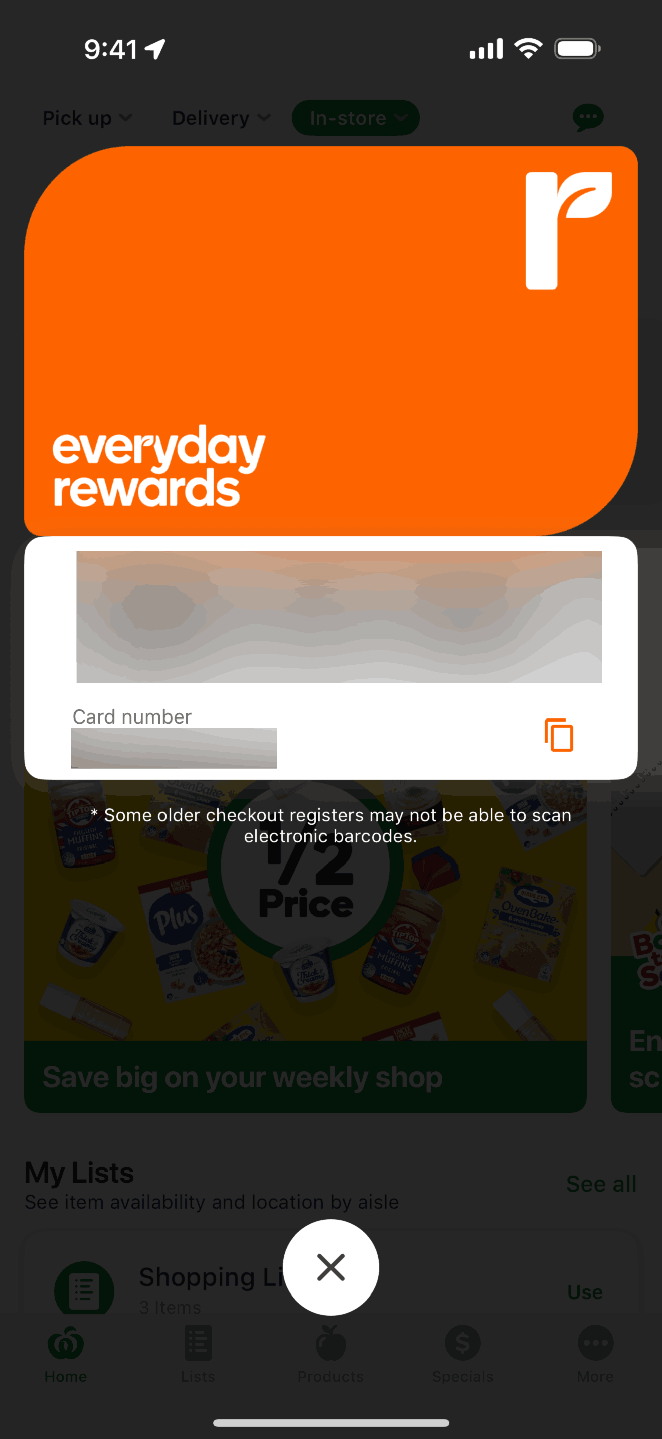Woolworths iOS Shopping interface screenshot 4