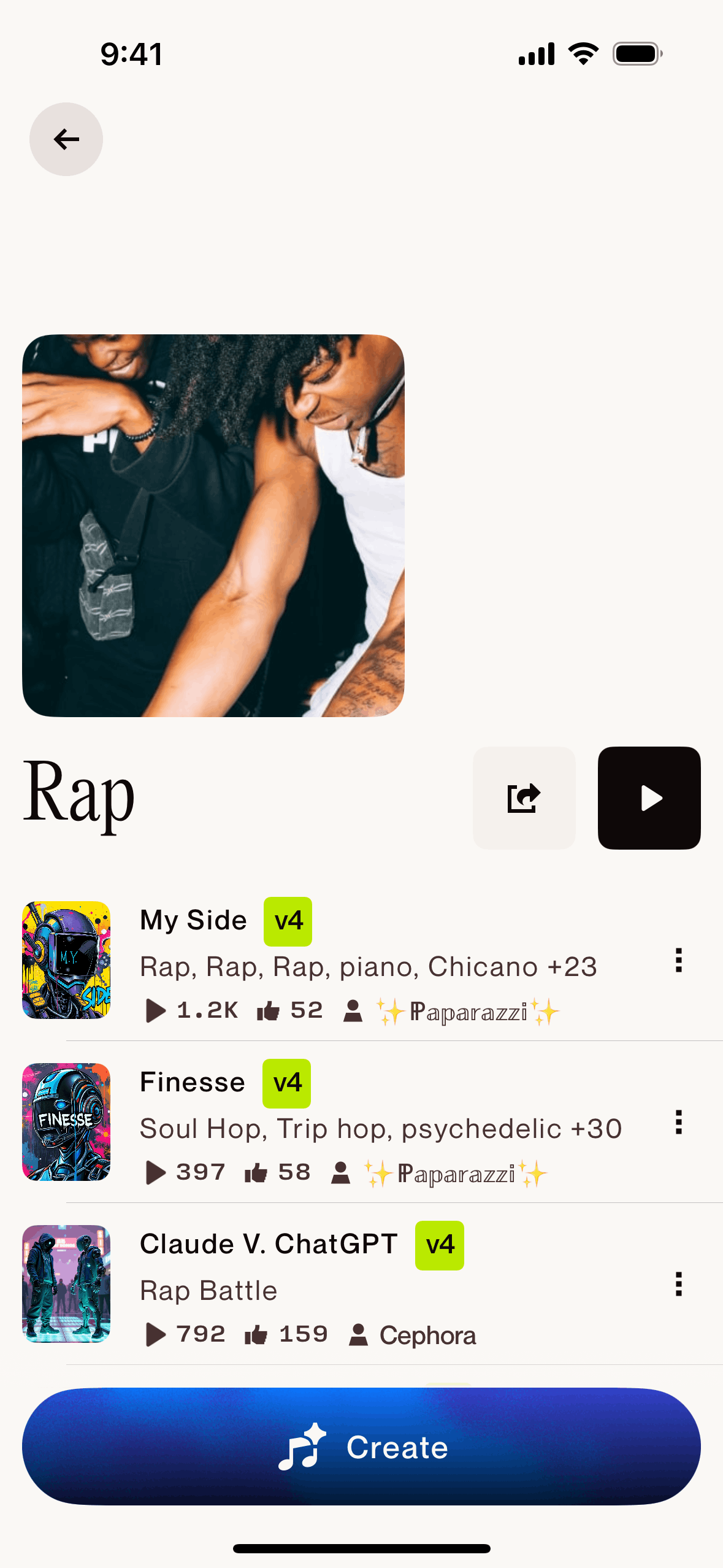 Suno iOS AI interface screenshot 21