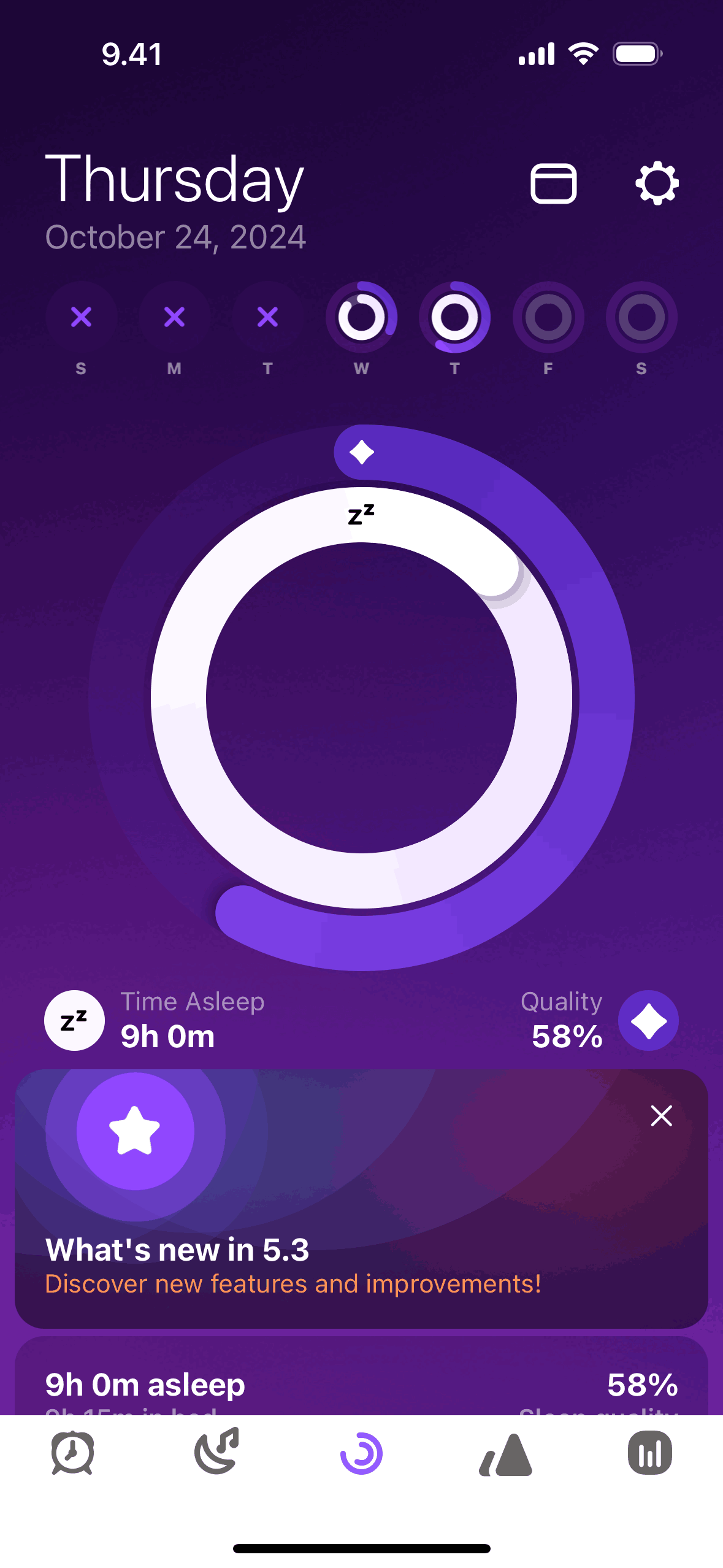 Pillow iOS Health & Fitness interface screenshot 2