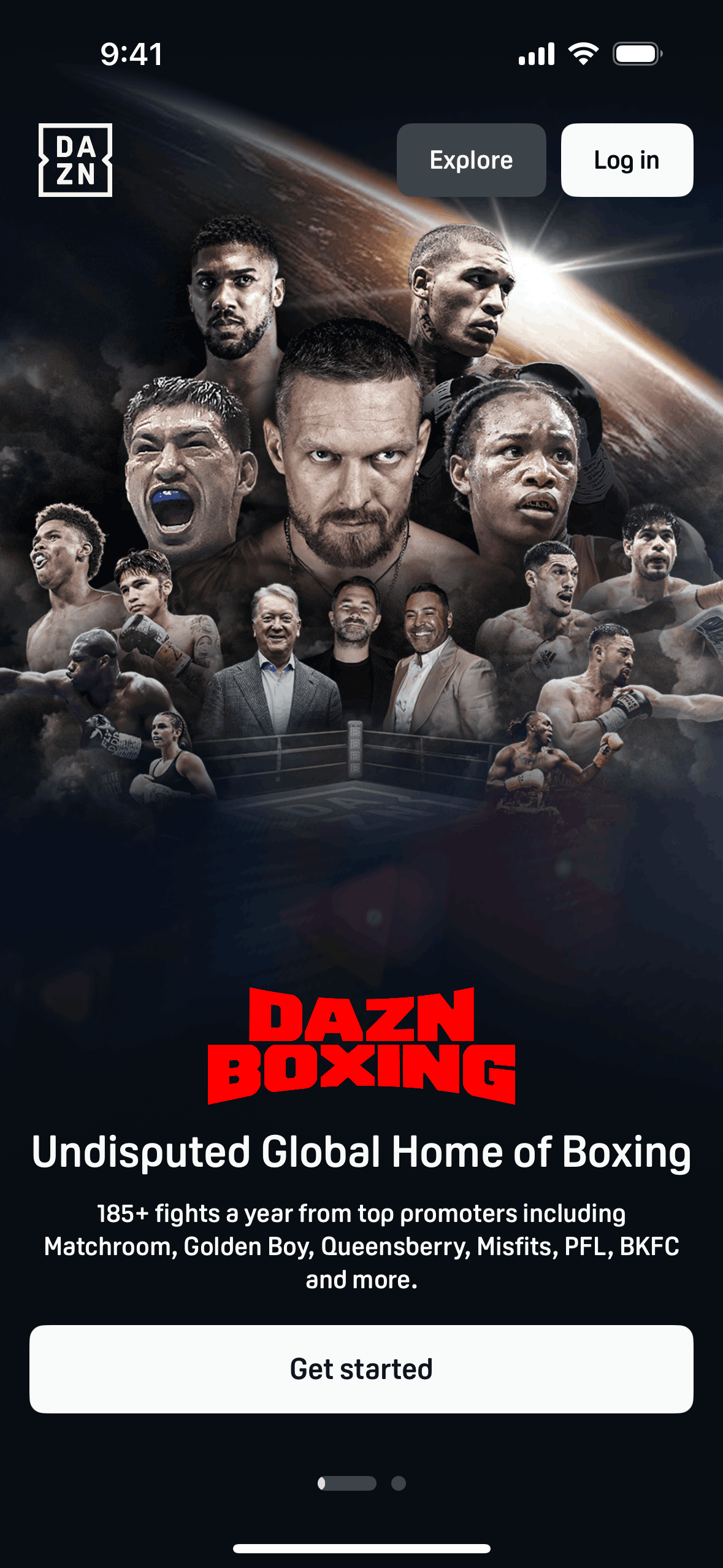 DAZN iOS Sports interface screenshot 2