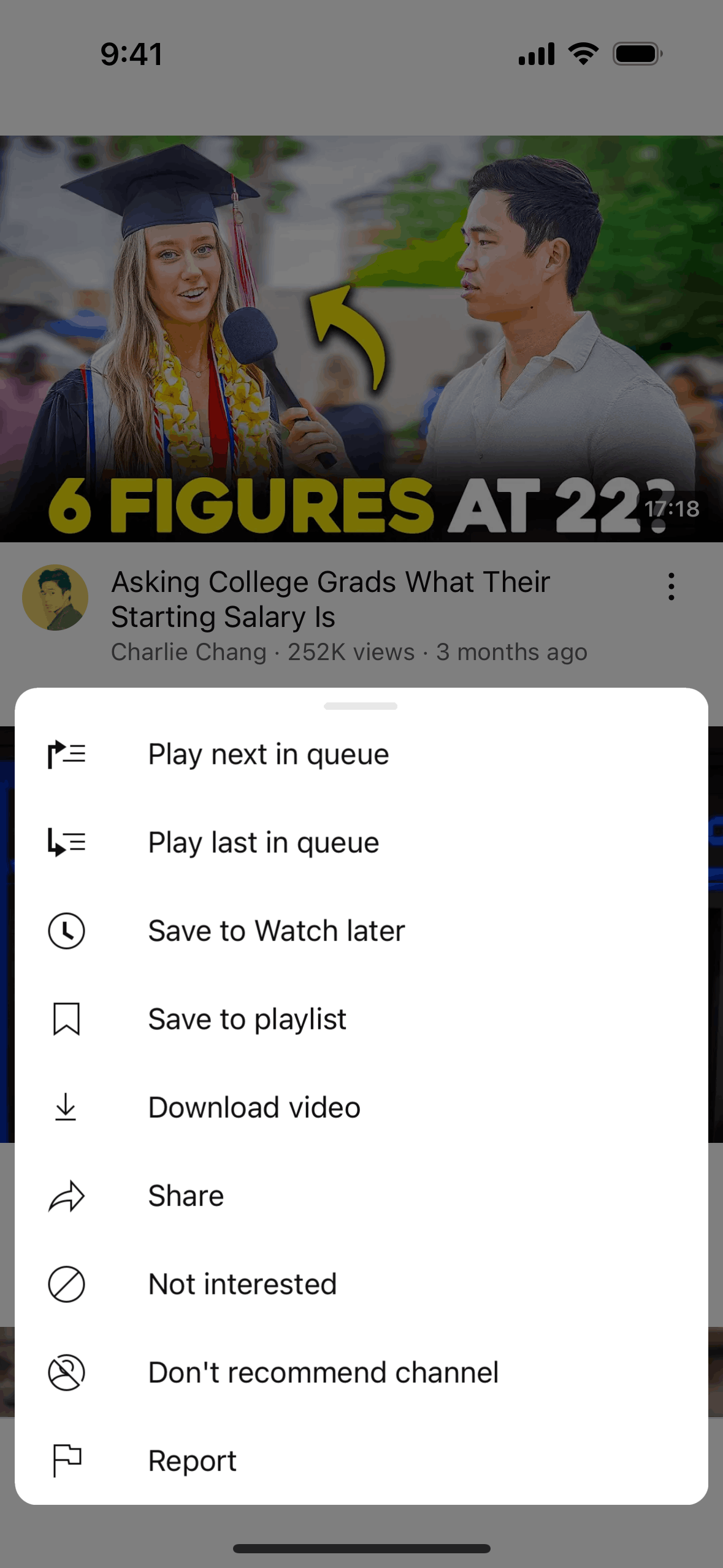 YouTube iOS Photo & Video interface screenshot 5