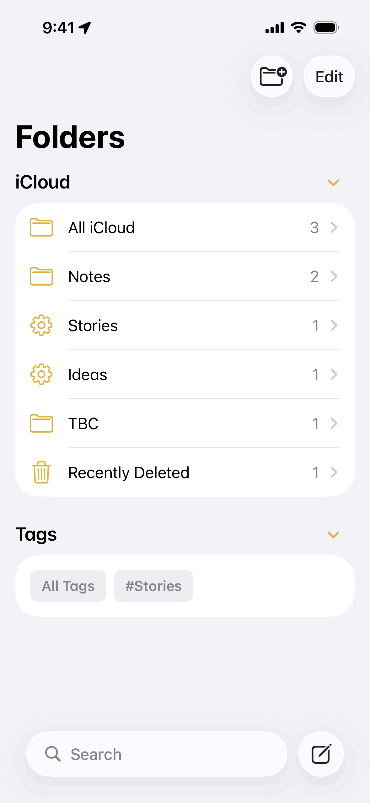 Apple Notes iOS Productivity interface screenshot 3
