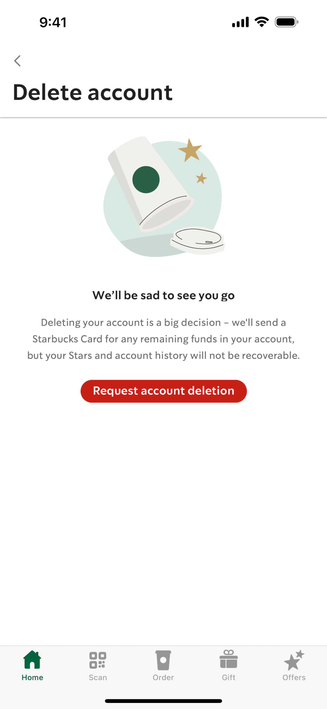 Starbucks iOS Food & Drink interface screenshot 17