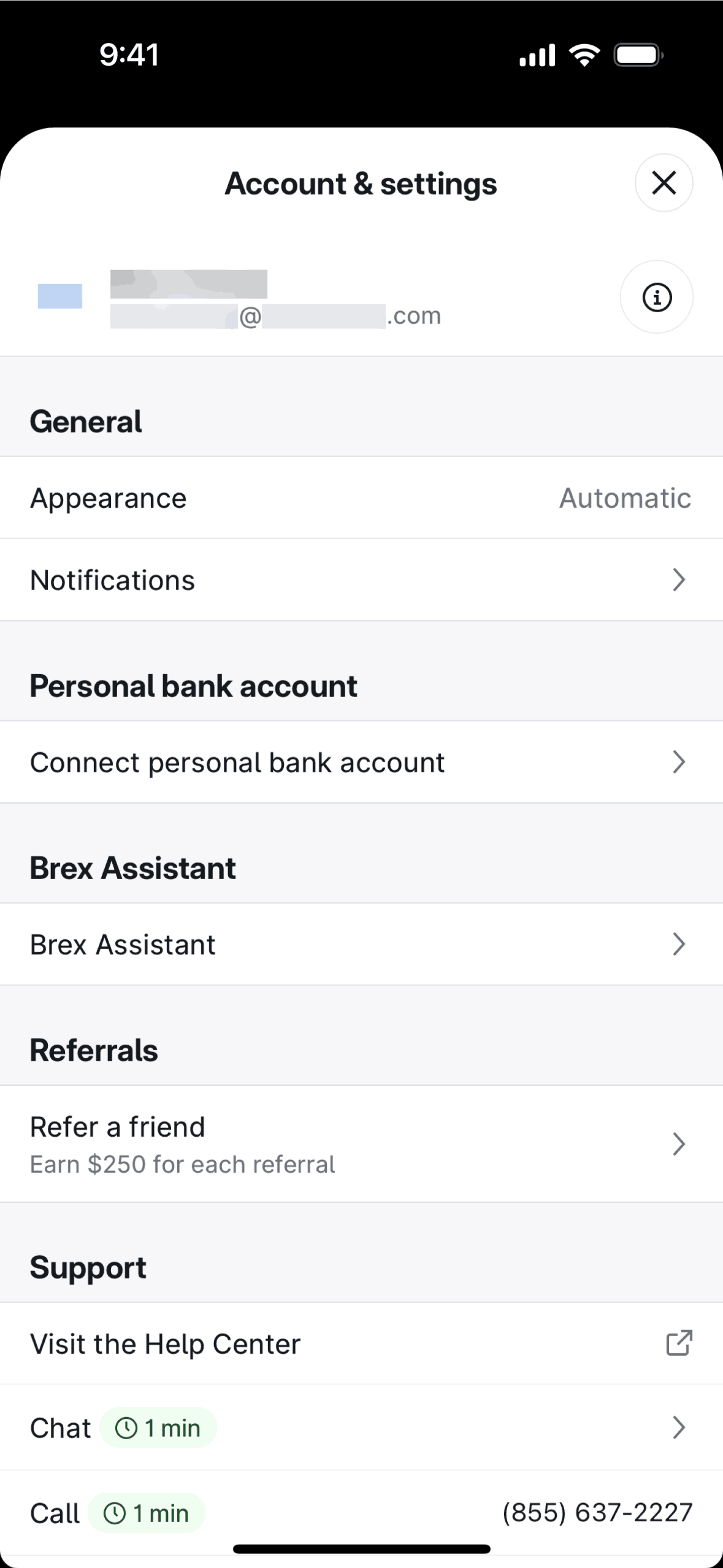 Brex iOS Business interface screenshot 8