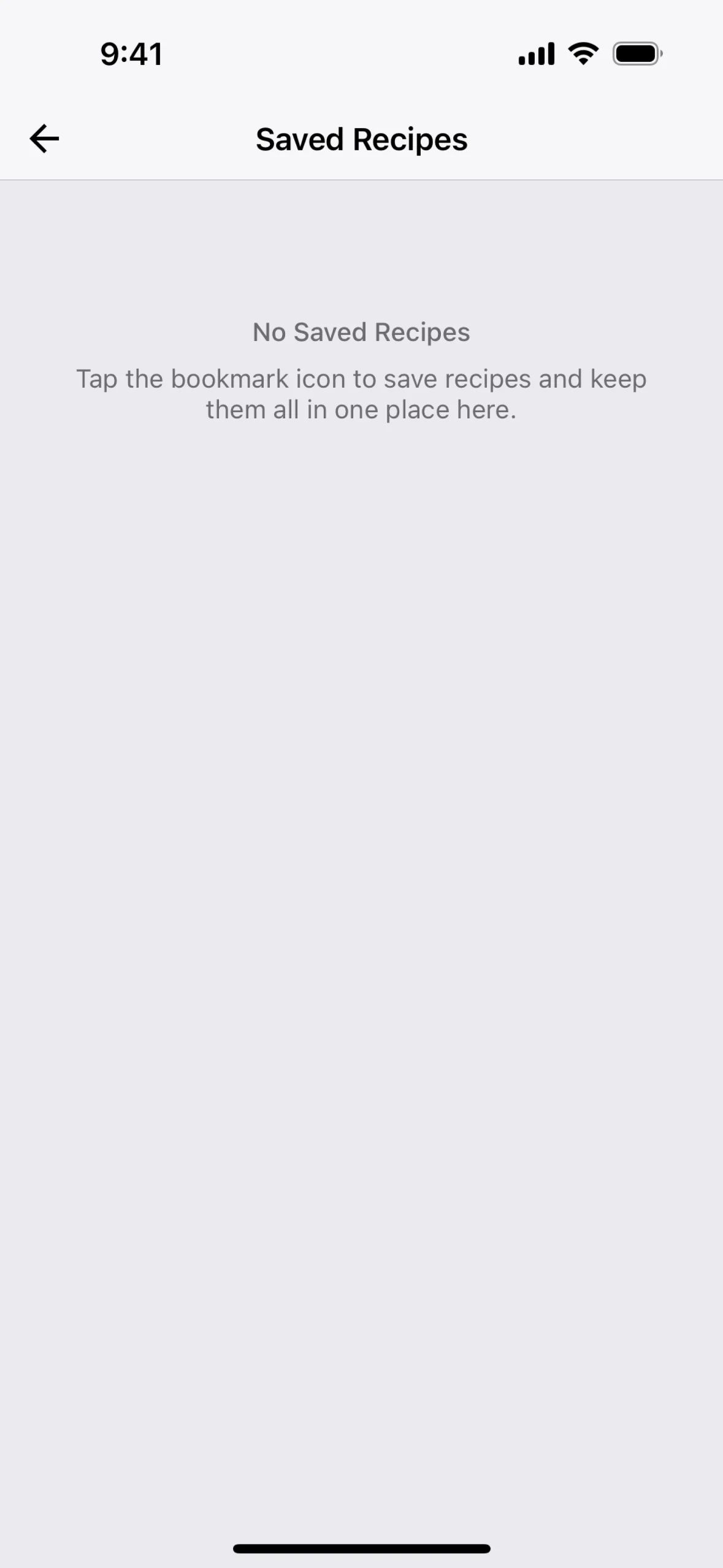Saved Recipes on MyFitnessPal (ios) screen 2