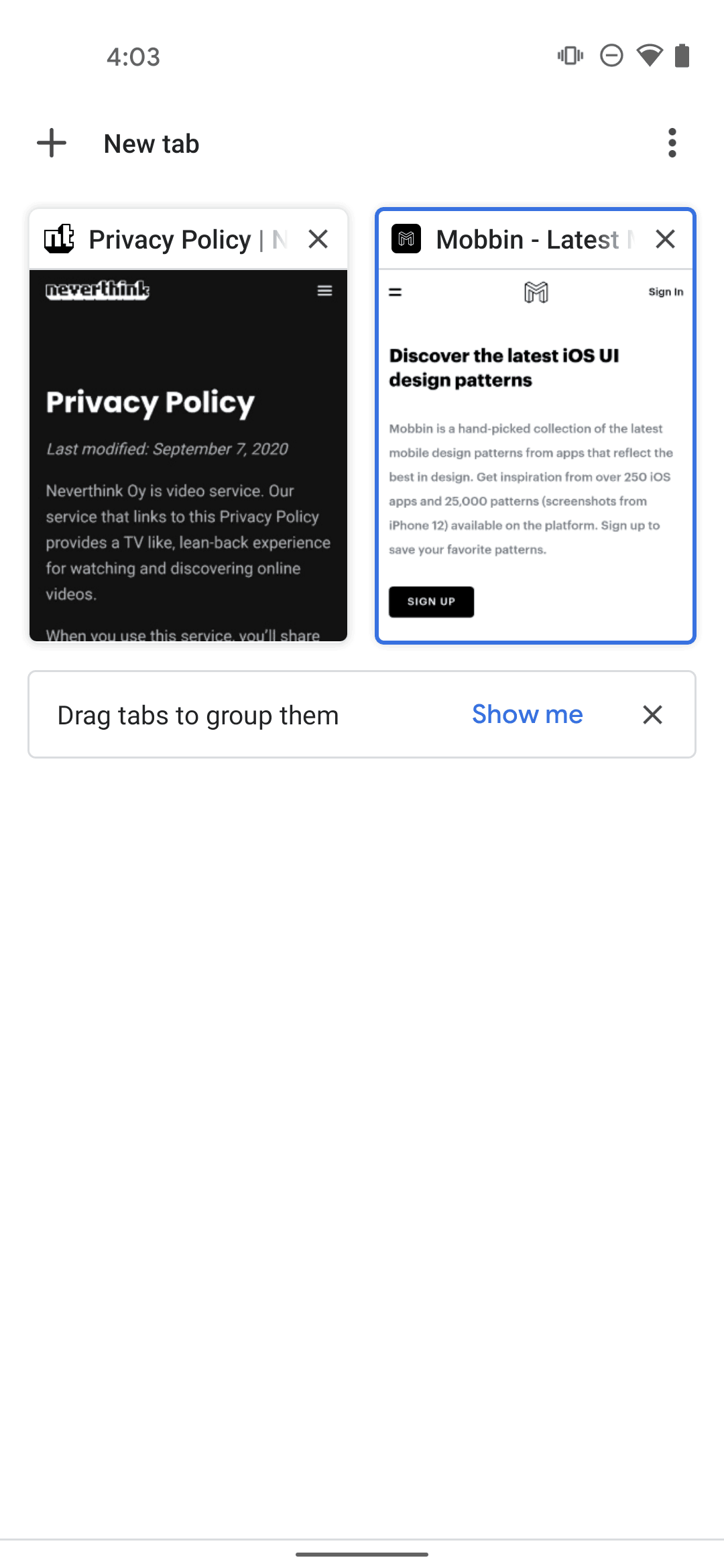 Google Chrome Android Utilities interface screenshot 6