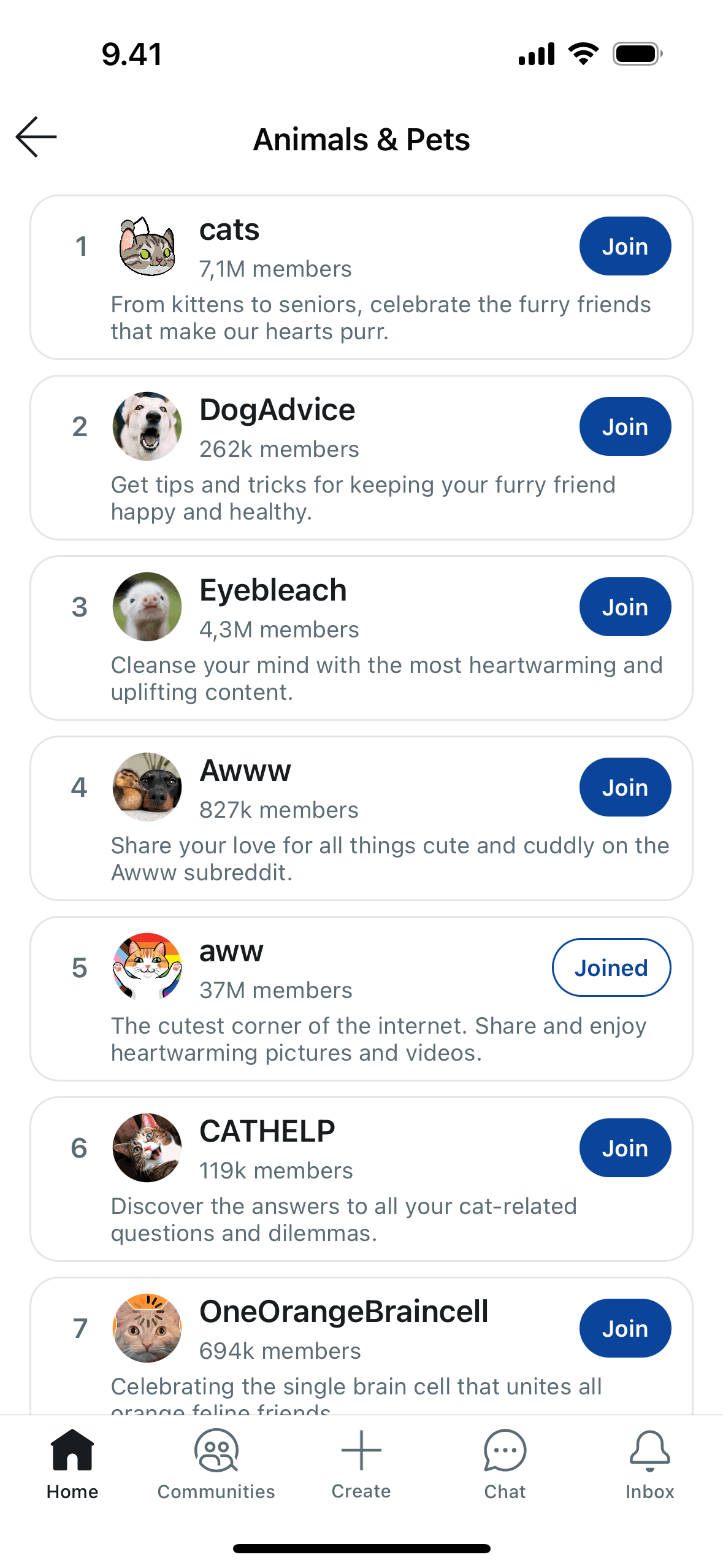 Reddit iOS Social Networking interface screenshot 7