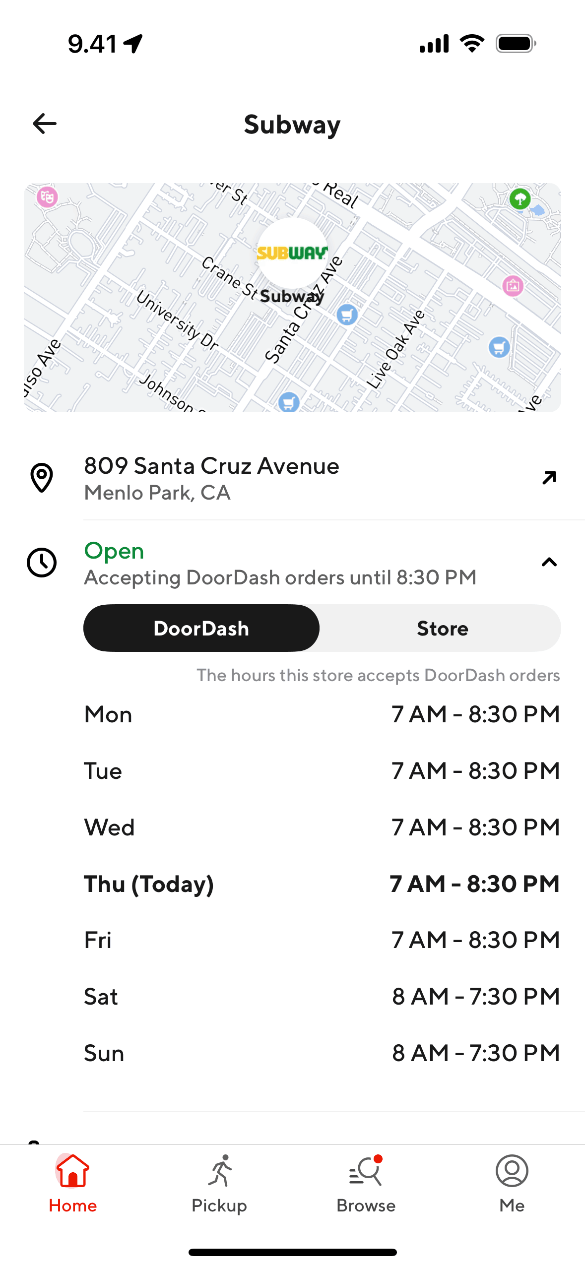DoorDash iOS Food & Drink interface screenshot 5