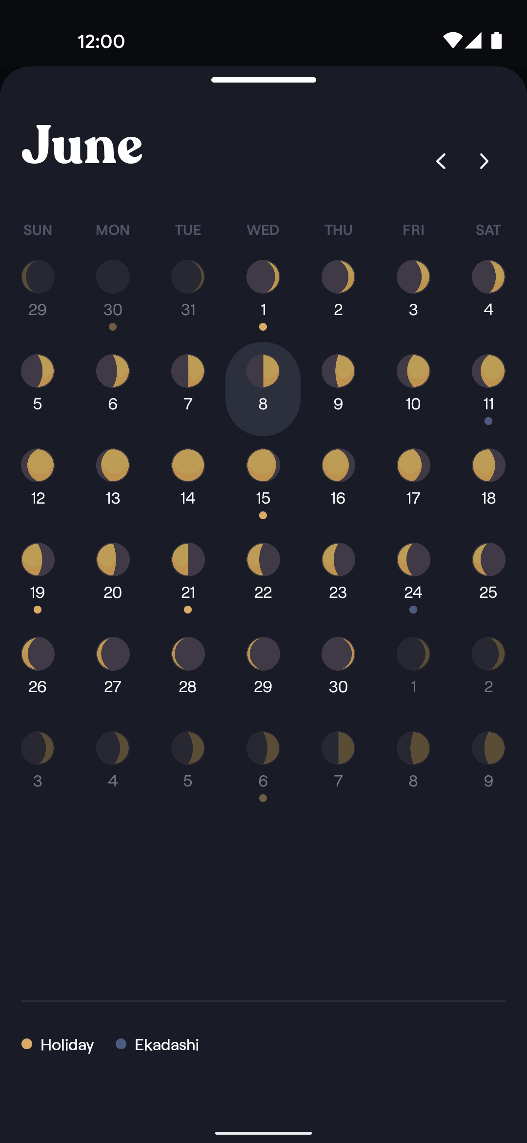 Moonly Android Lifestyle interface screenshot 12