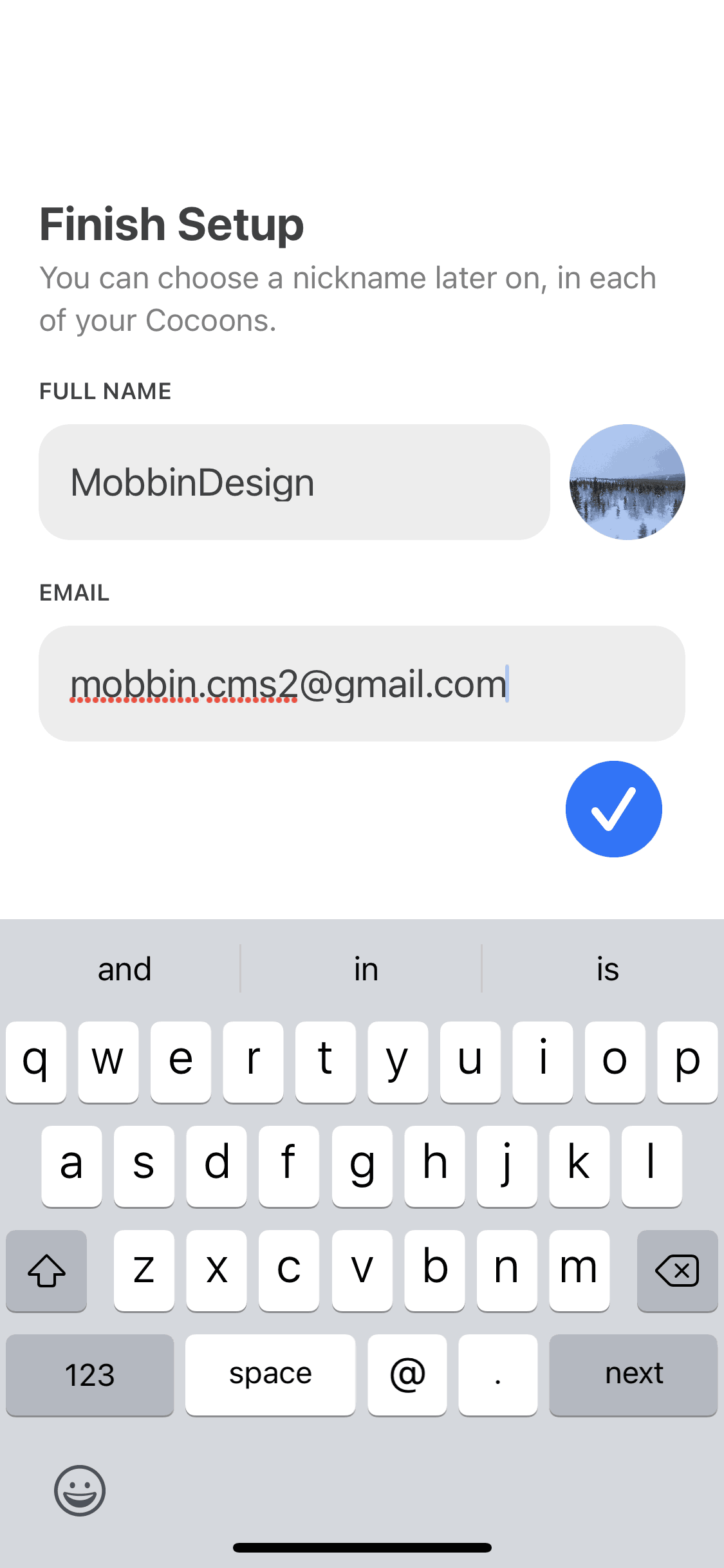 Cocoon iOS Lifestyle interface screenshot 8