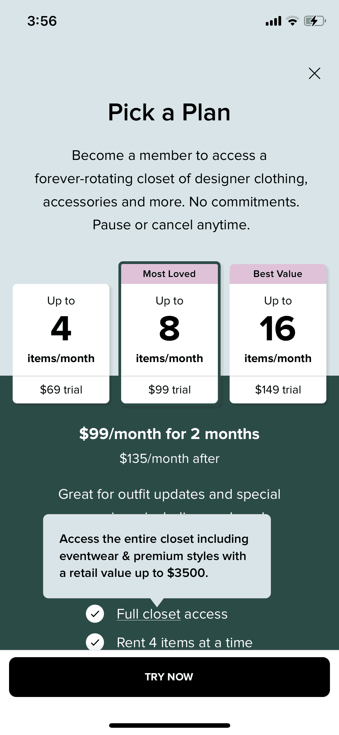 Rent the Runway iOS Shopping interface screenshot 23