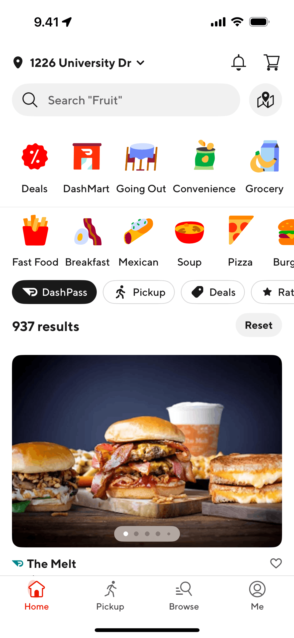 DoorDash iOS Food & Drink interface screenshot 1