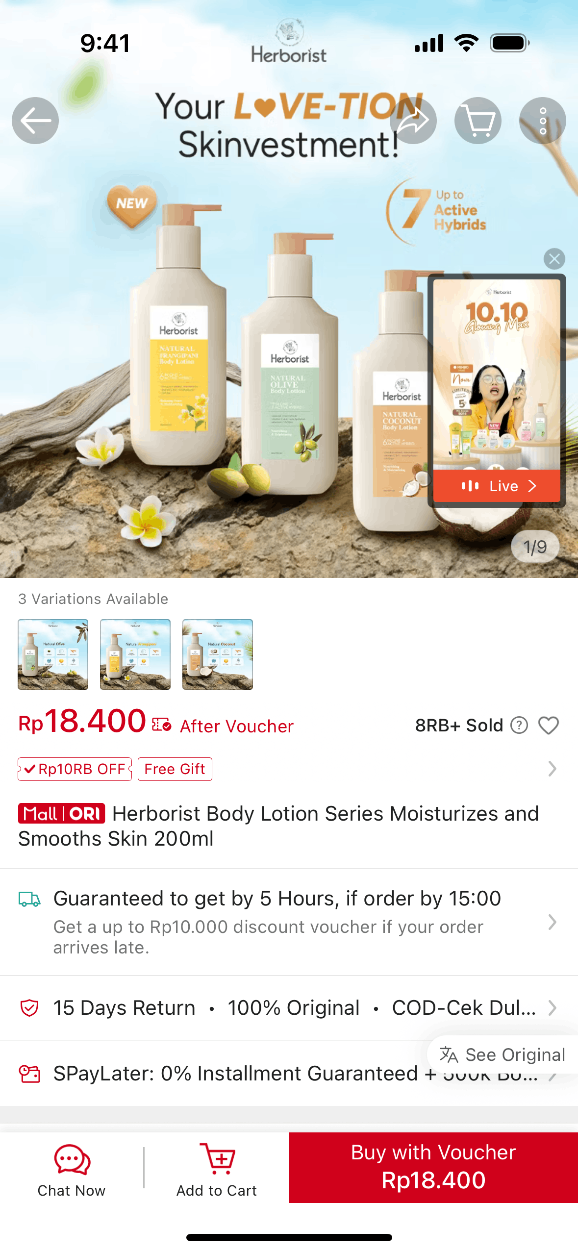 Shopee iOS Food & Drink interface screenshot 1