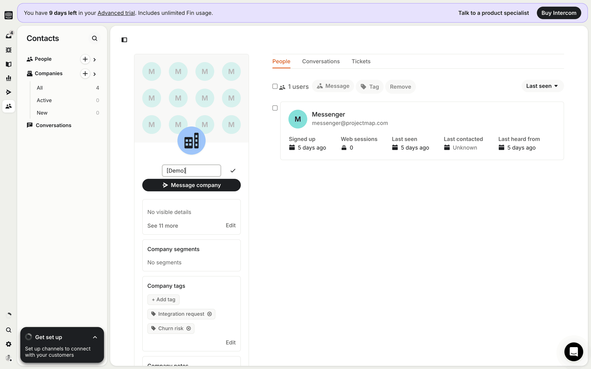 Intercom Web Business interface screenshot 4