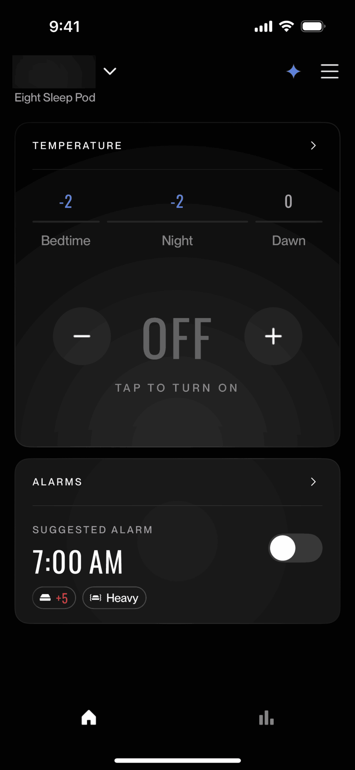 Eight Sleep iOS Health & Fitness interface screenshot 1