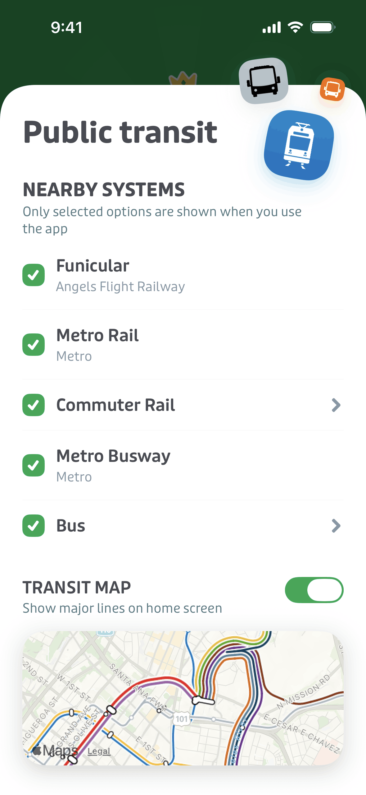 Transit iOS Maps & Navigation interface screenshot 9