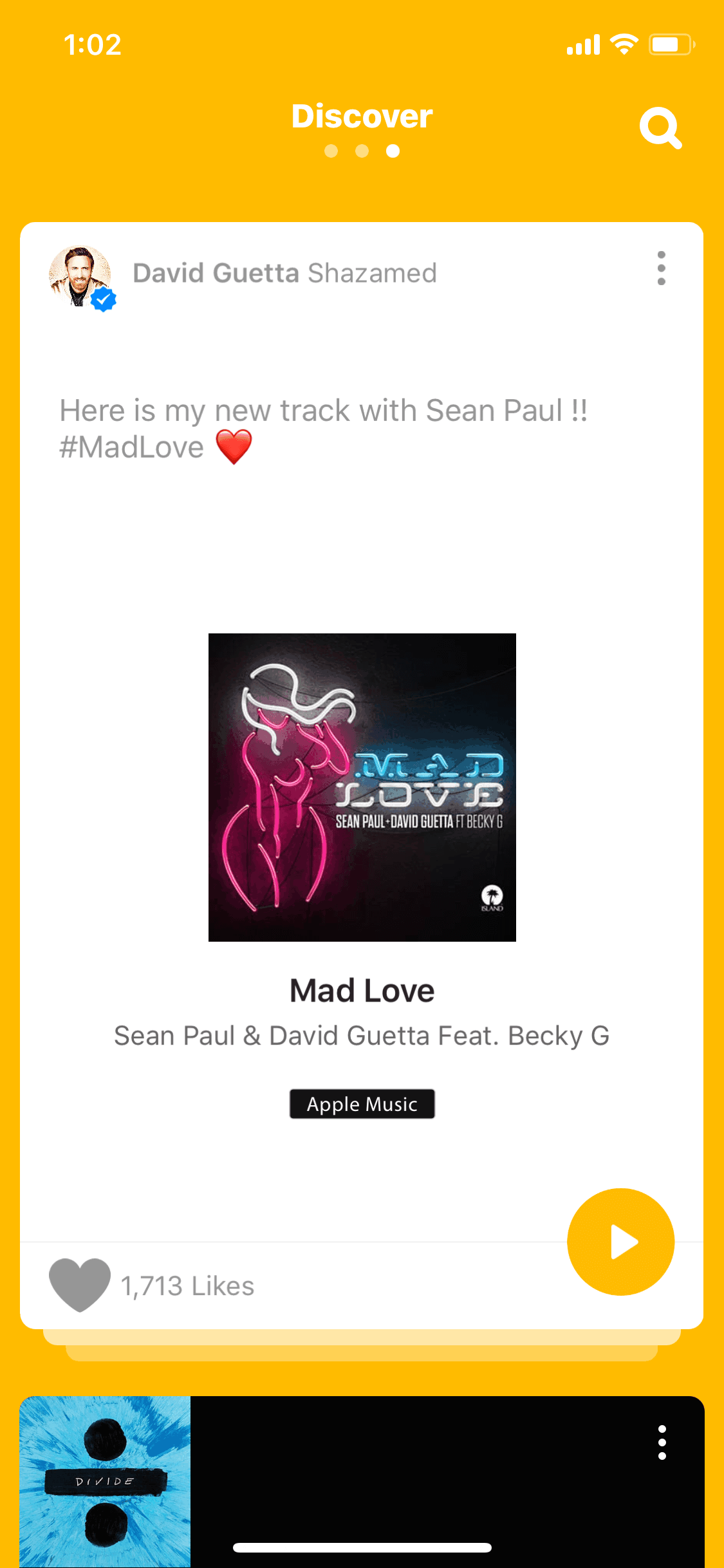 Shazam iOS Music & Audio interface screenshot 4