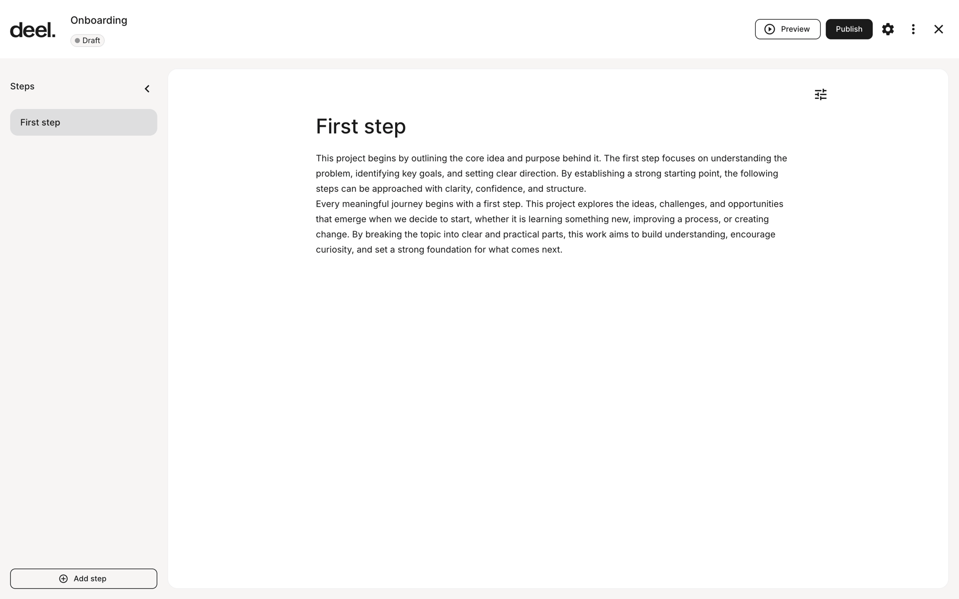 Deel Web Business interface screenshot 2