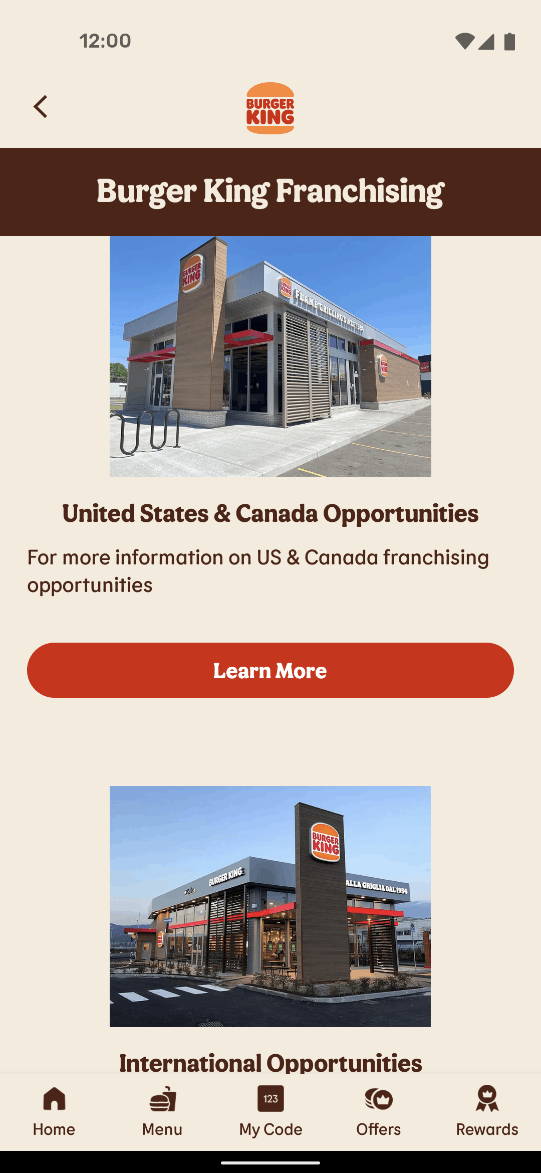 Burger King Android Food & Drink interface screenshot 23