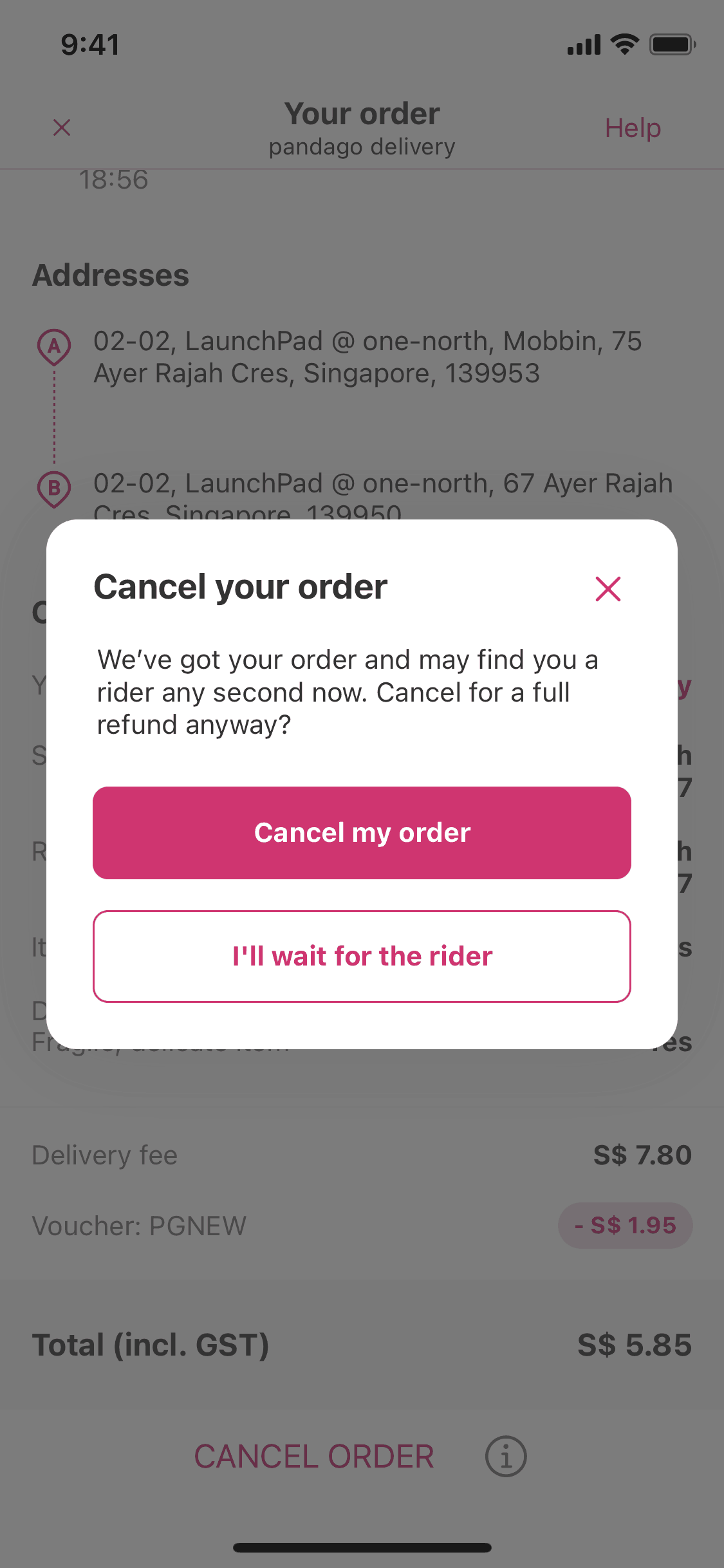 foodpanda iOS Food & Drink interface screenshot 15
