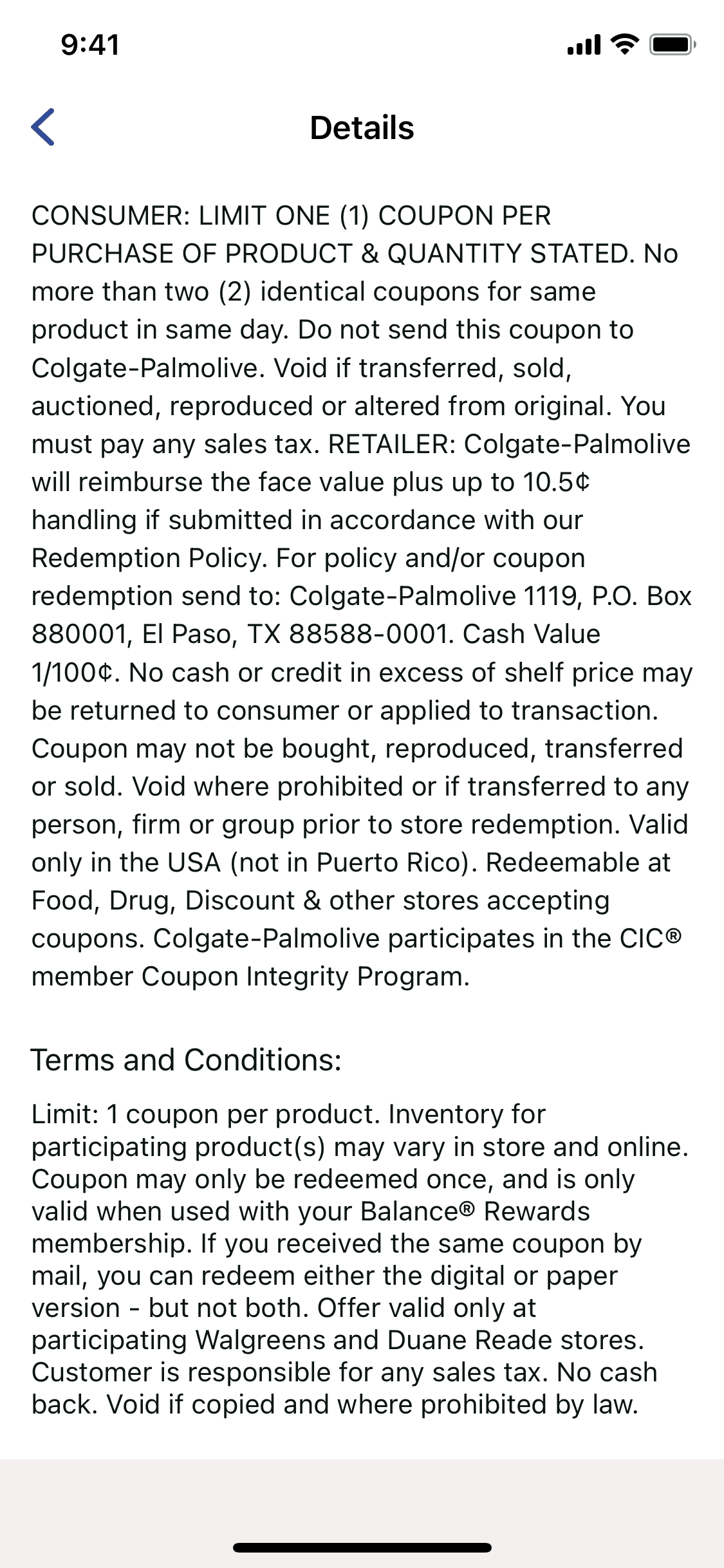 Walgreens iOS Shopping interface screenshot 17