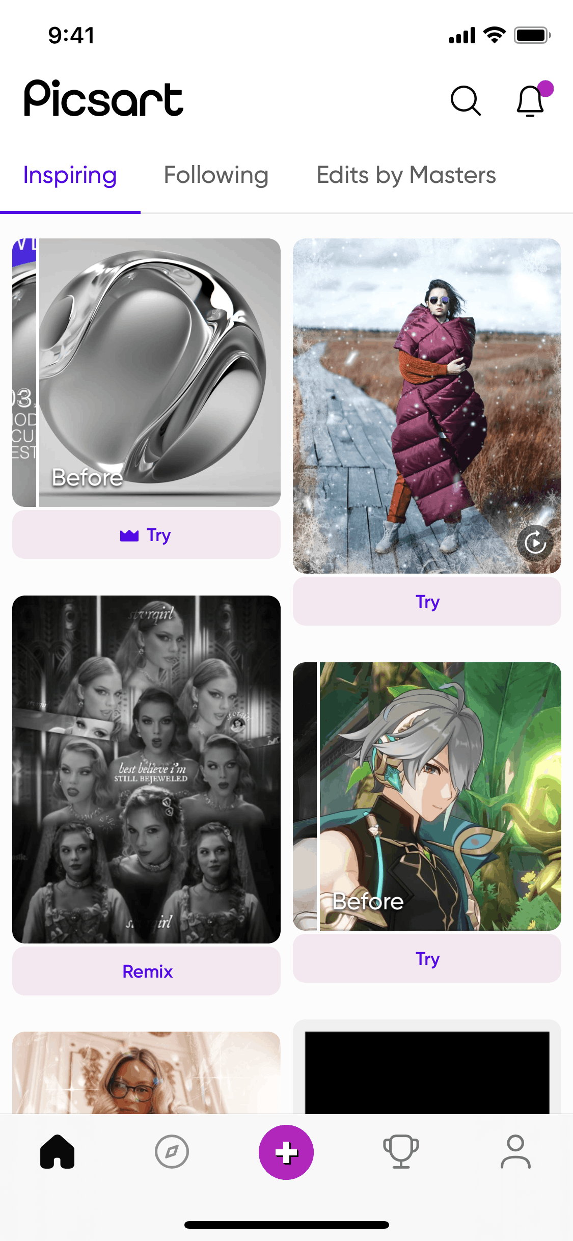 Picsart iOS AI interface screenshot 1