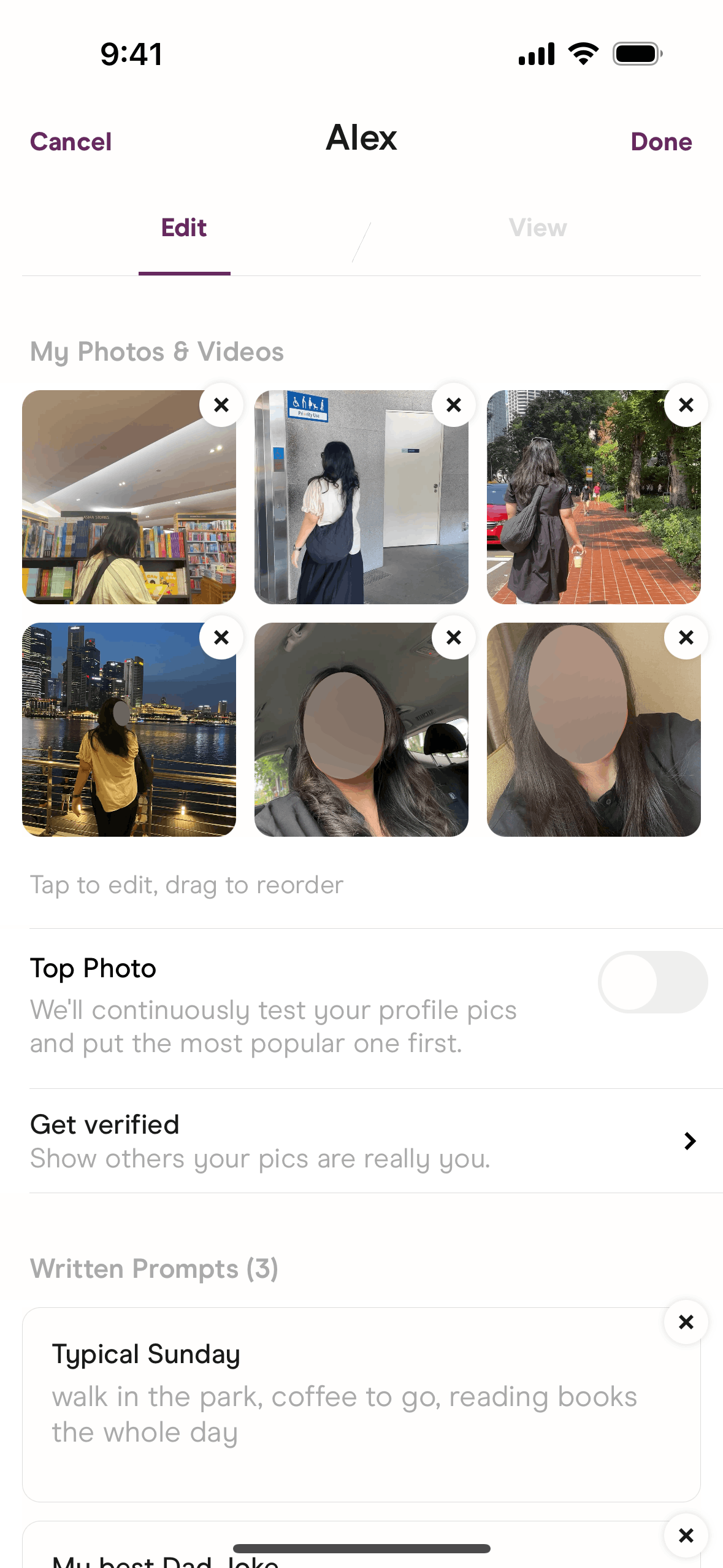 Hinge iOS Lifestyle interface screenshot 21