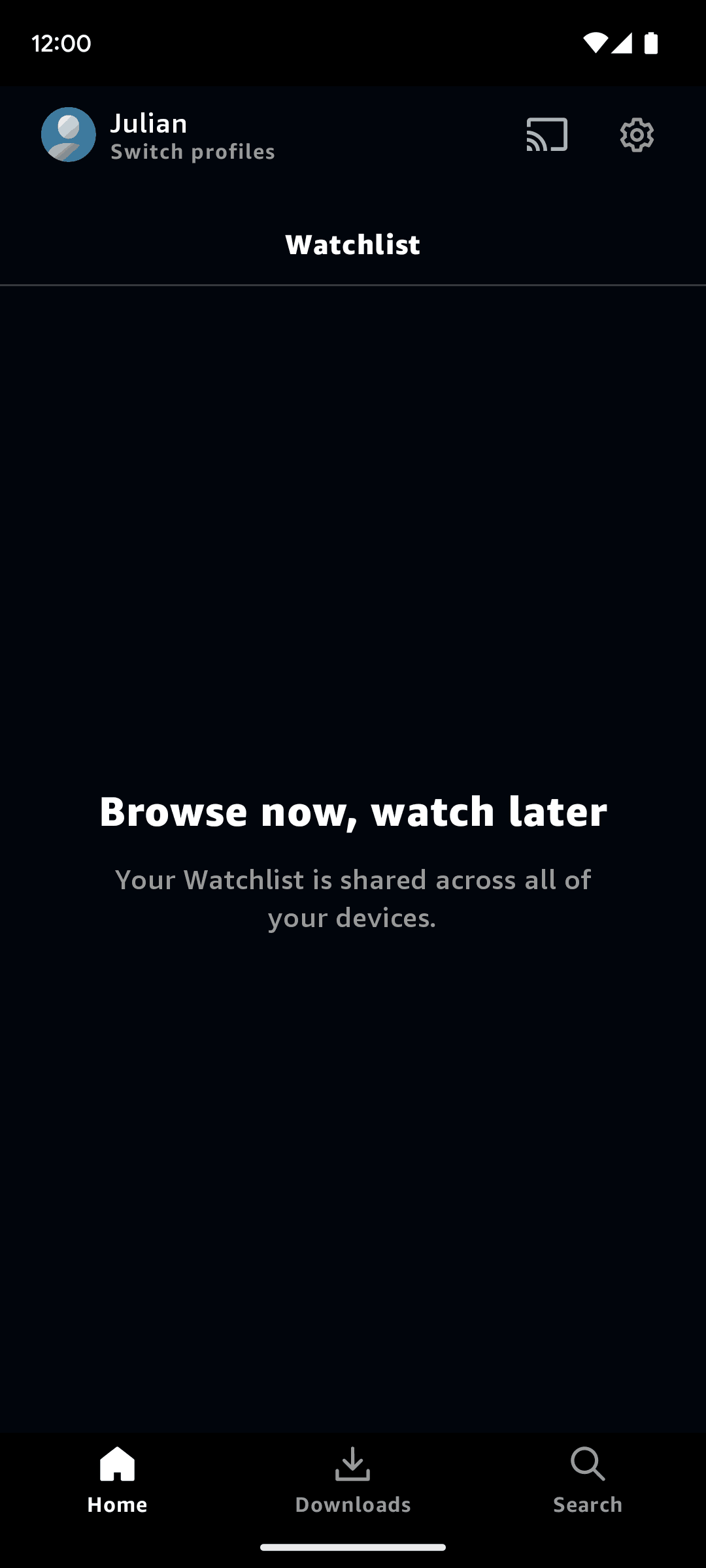 Prime Video Android Entertainment interface screenshot 8