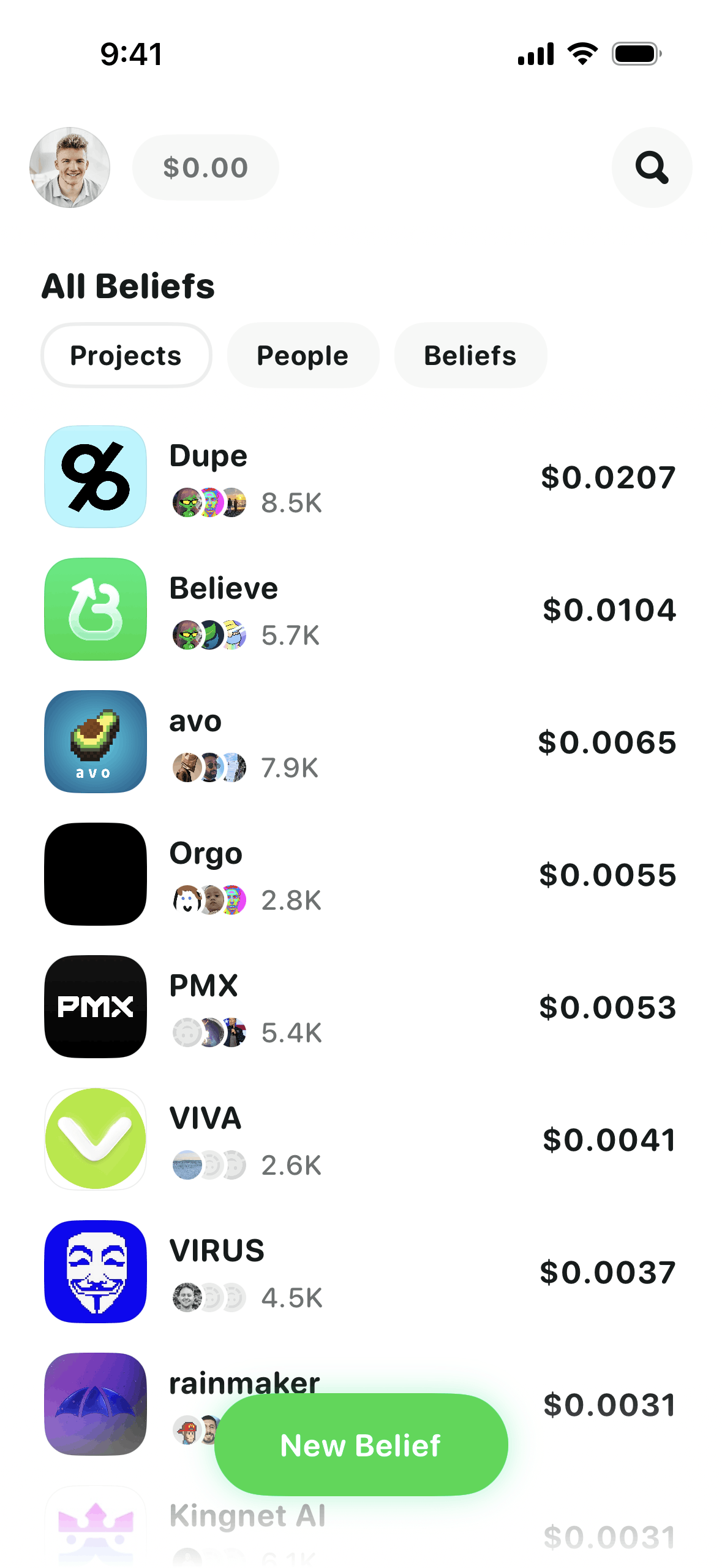 Believe iOS Crypto & Web3 interface screenshot 2