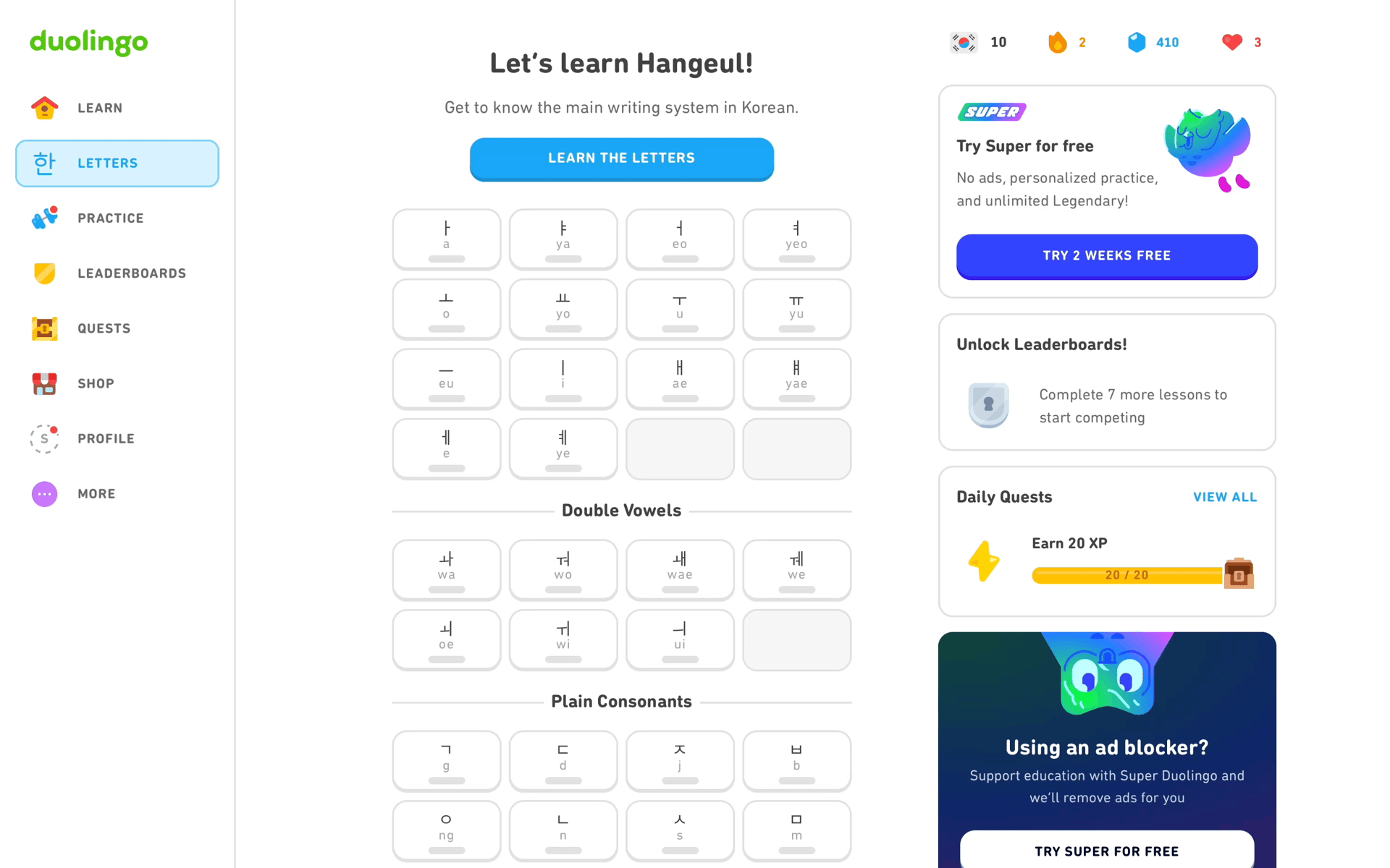 Duolingo Web Education interface screenshot 18