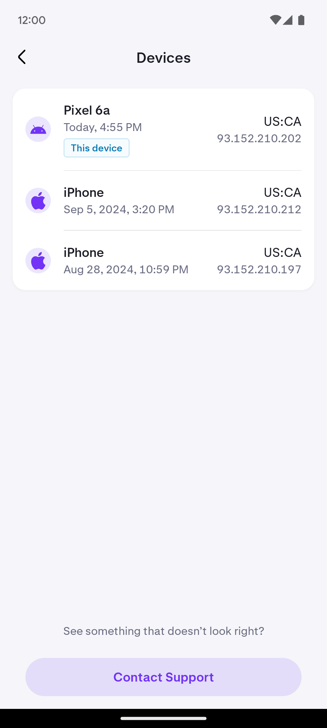 Kraken Android Finance interface screenshot 19