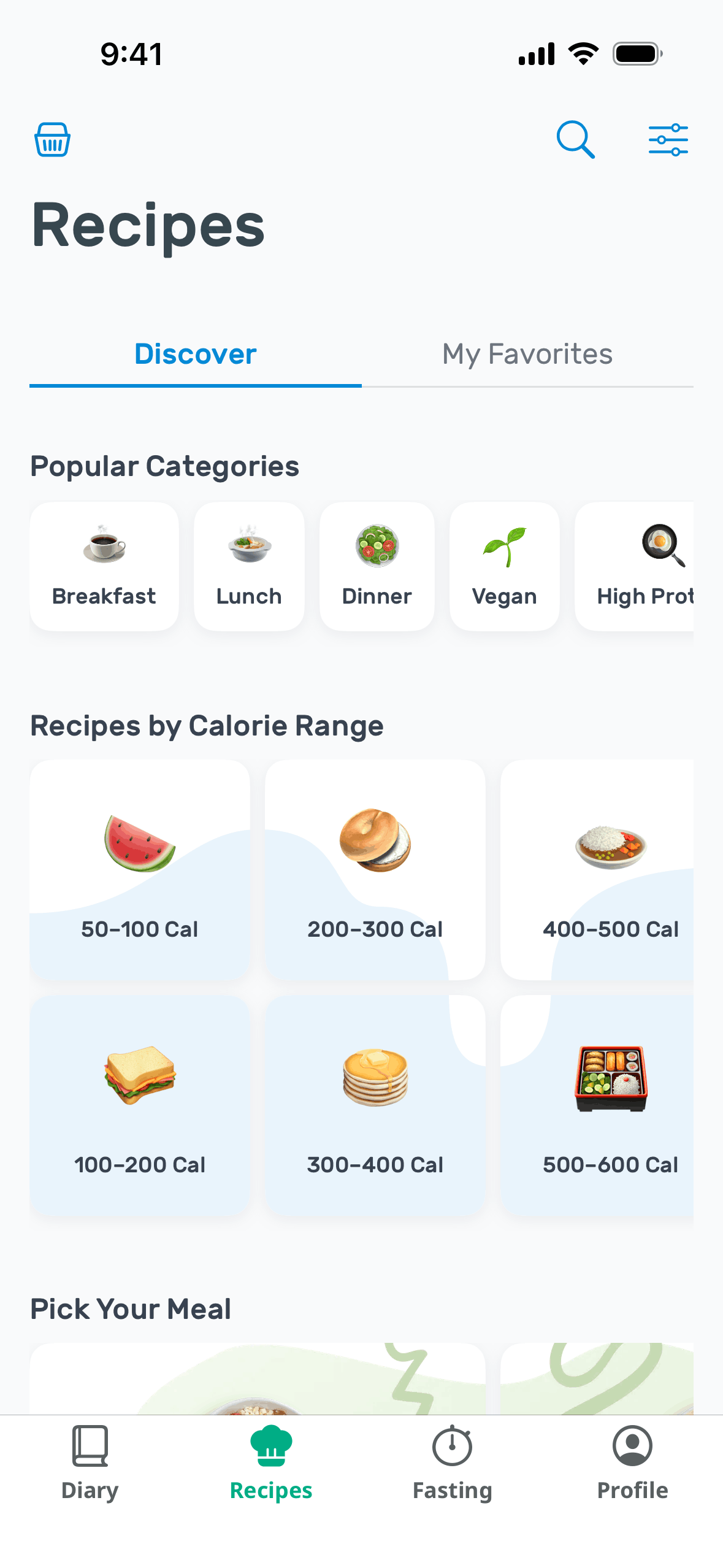 Yazio iOS Health & Fitness interface screenshot 2