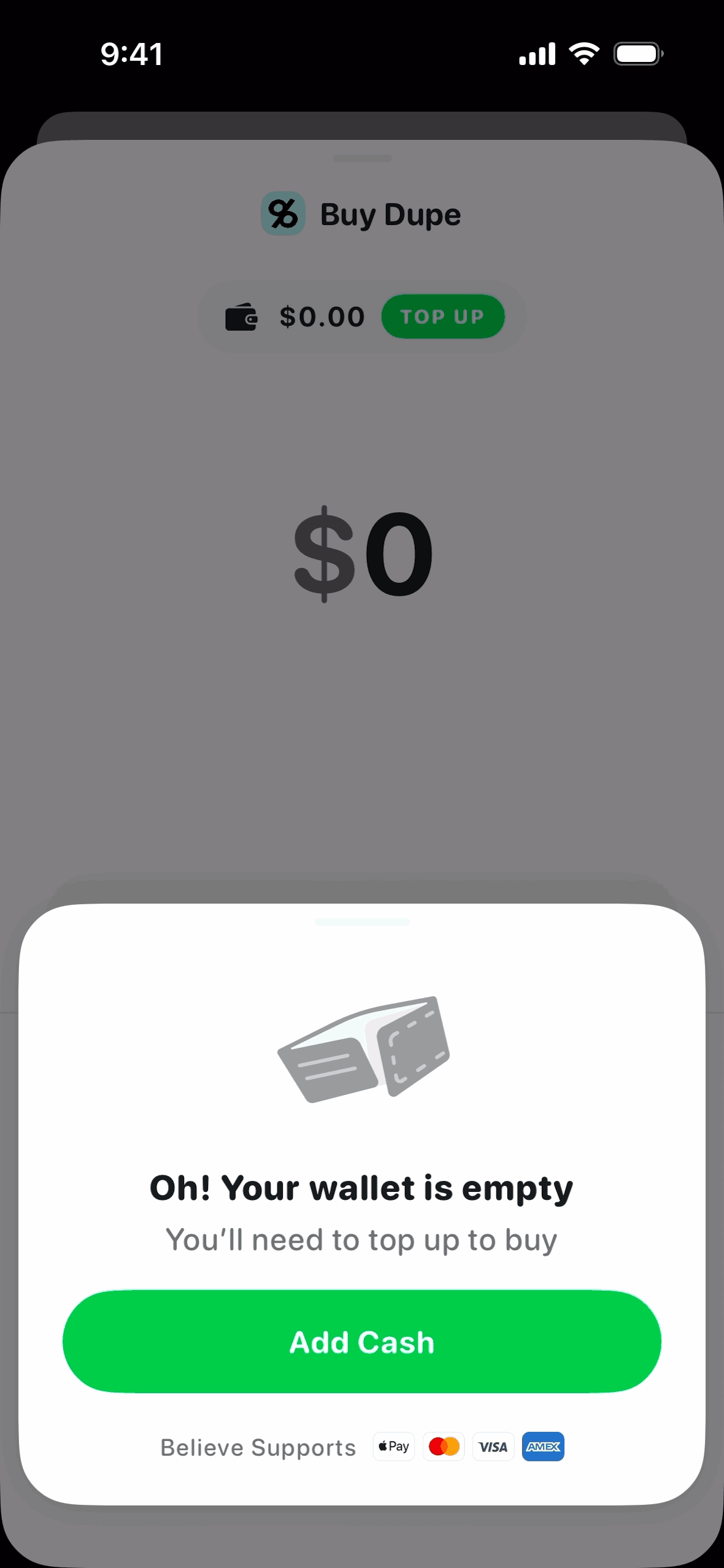 Believe iOS Finance interface screenshot 5