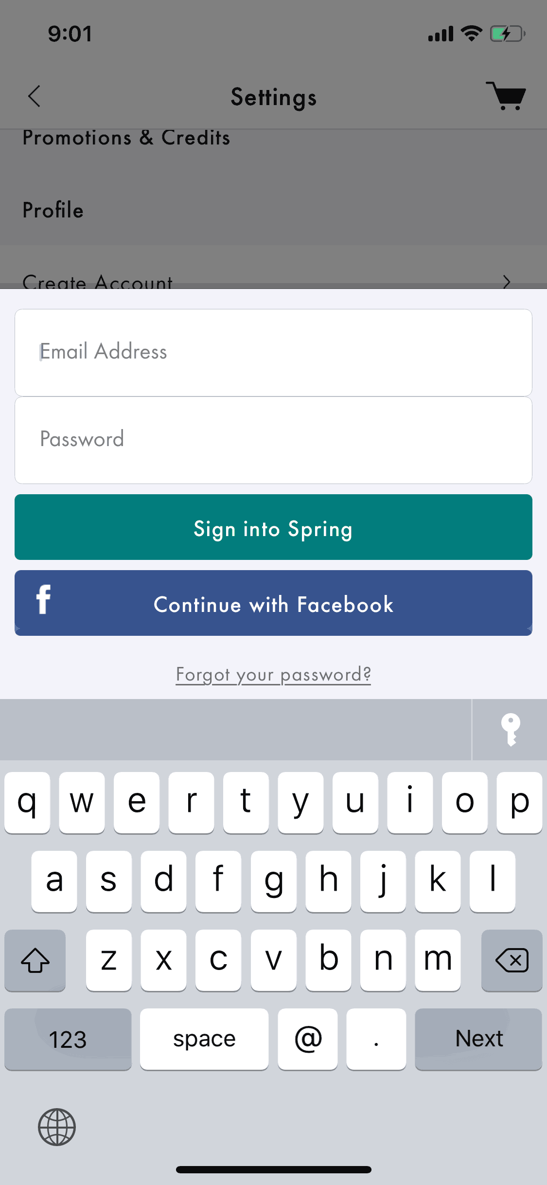 Spring iOS Shopping interface screenshot 15
