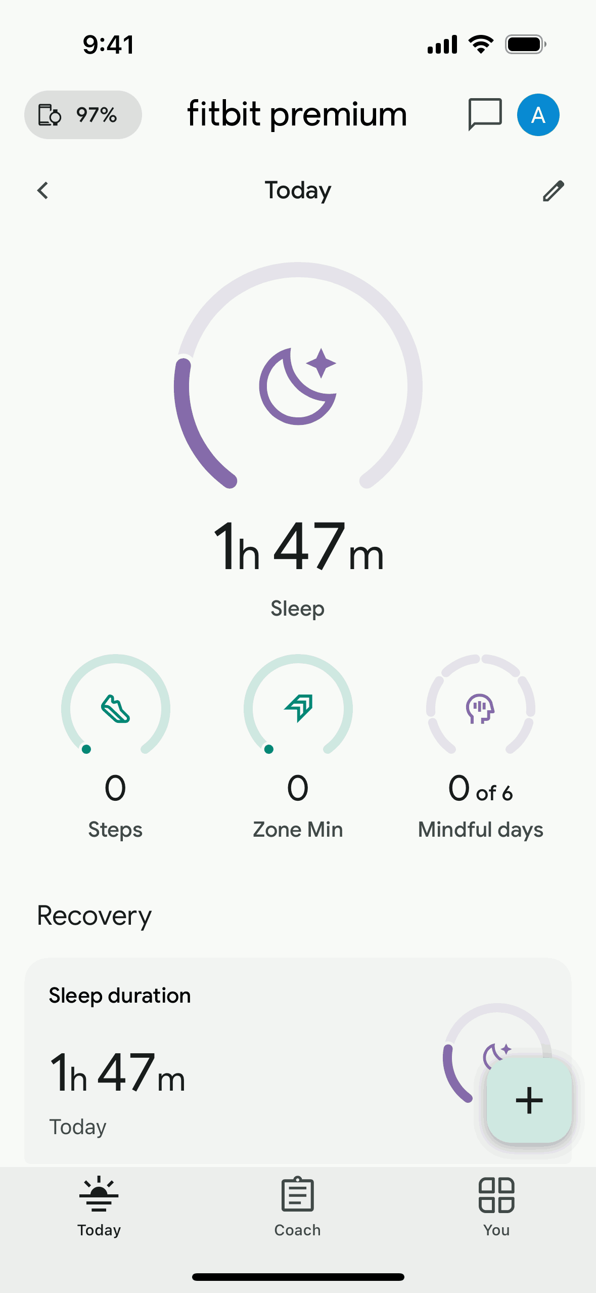Fitbit iOS Health & Fitness interface screenshot 2