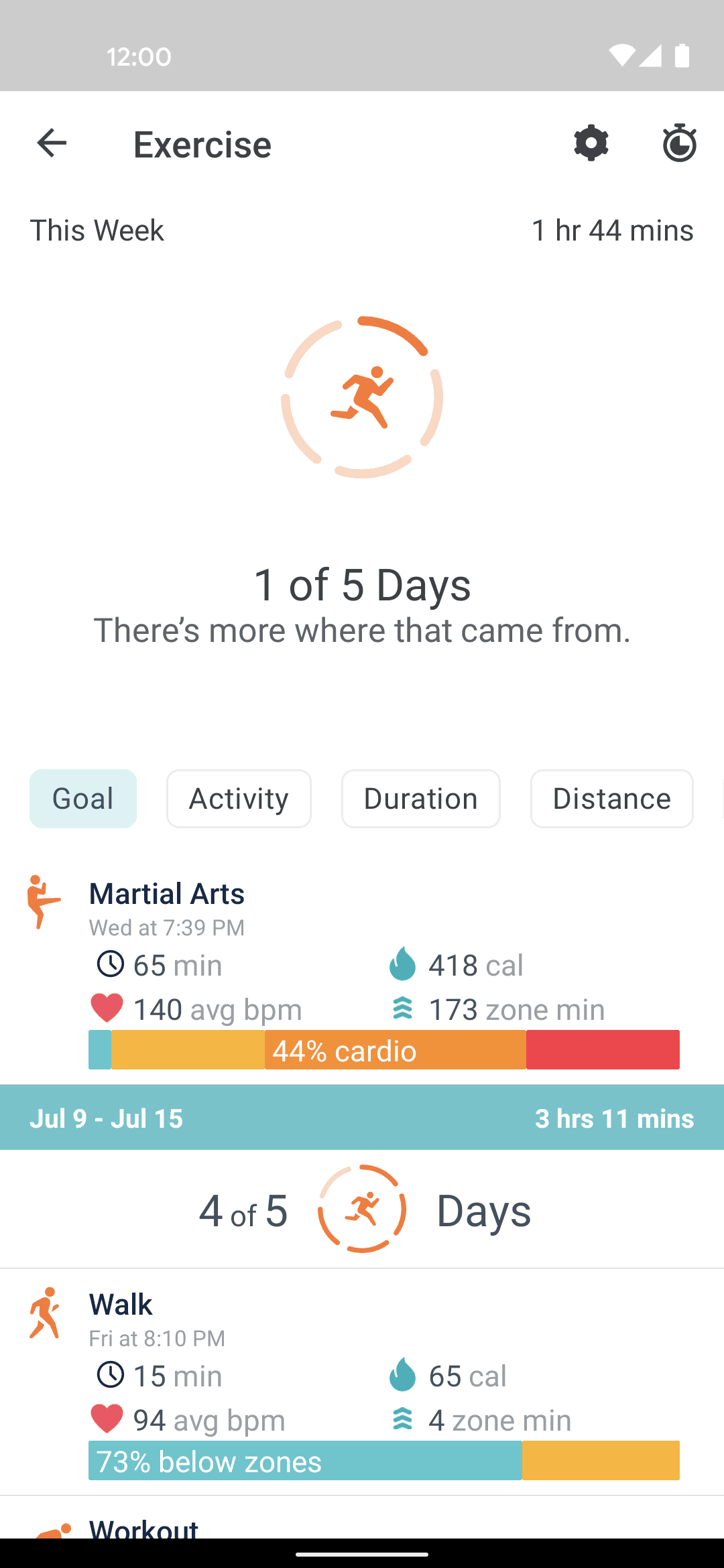 Fitbit Android Health & Fitness interface screenshot 12