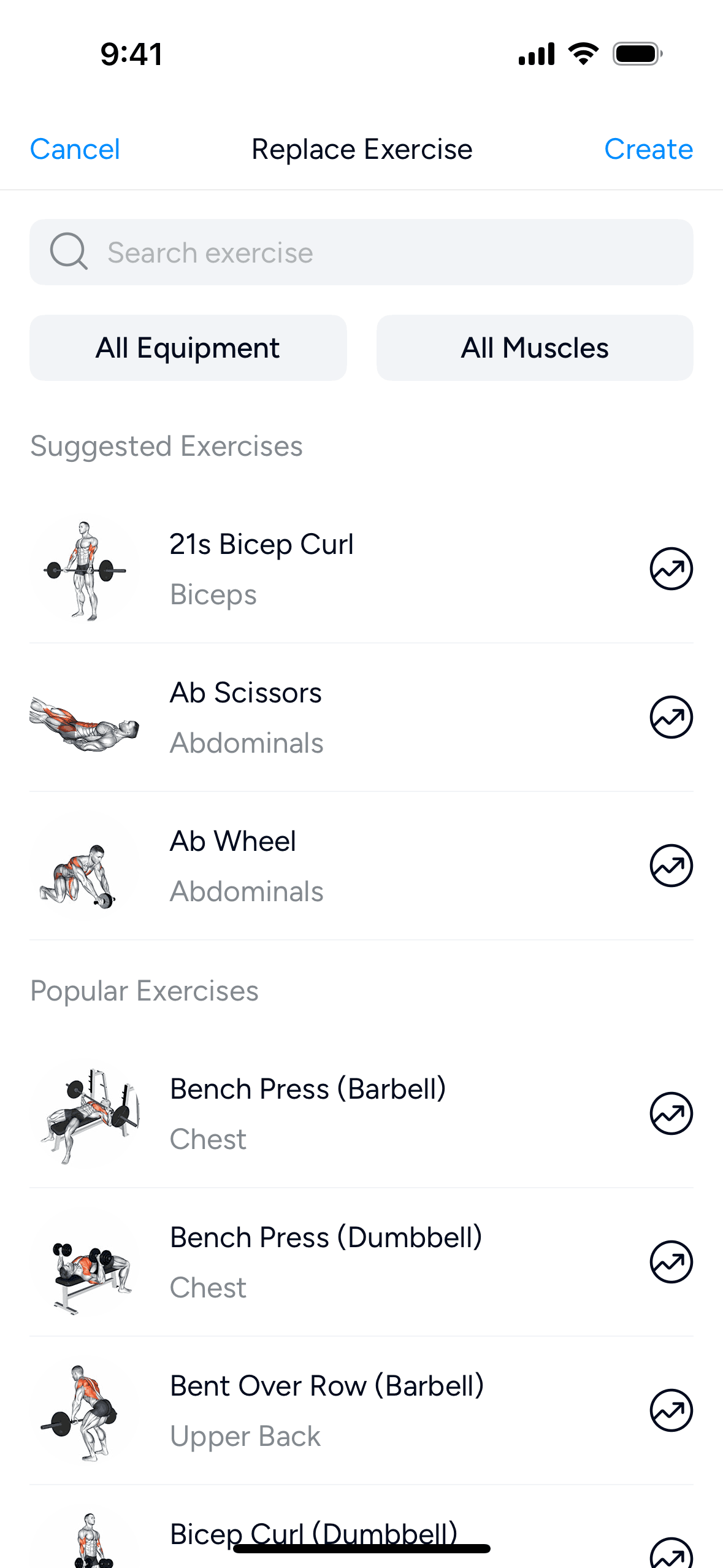 Hevy iOS Health & Fitness interface screenshot 6