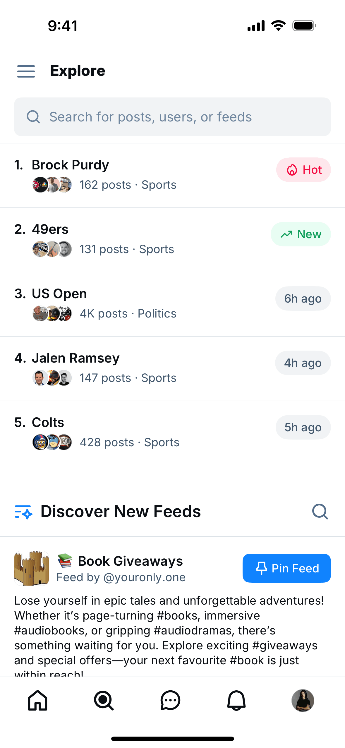 Bluesky Social iOS Social Networking interface screenshot 2