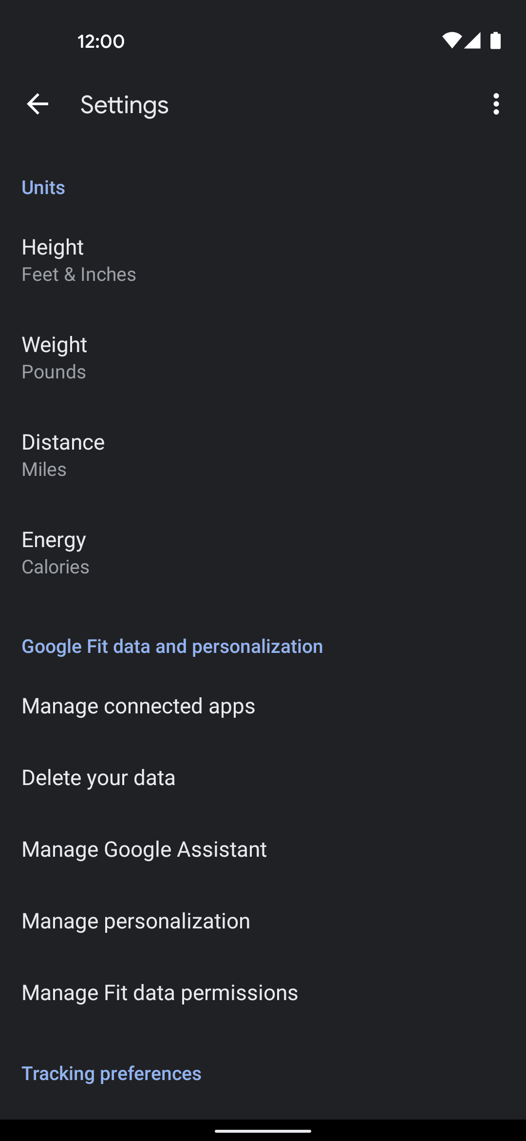 Google Fit Android Health & Fitness interface screenshot 19