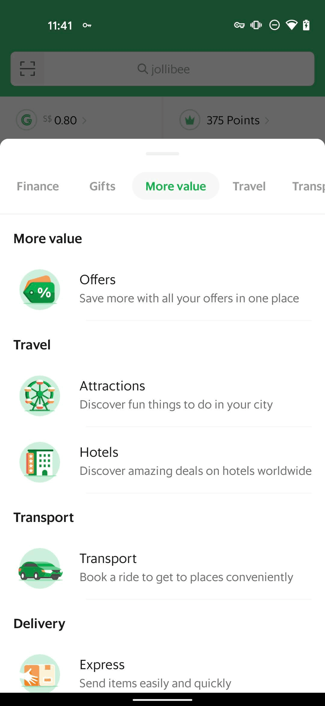 Grab Android Finance interface screenshot 23
