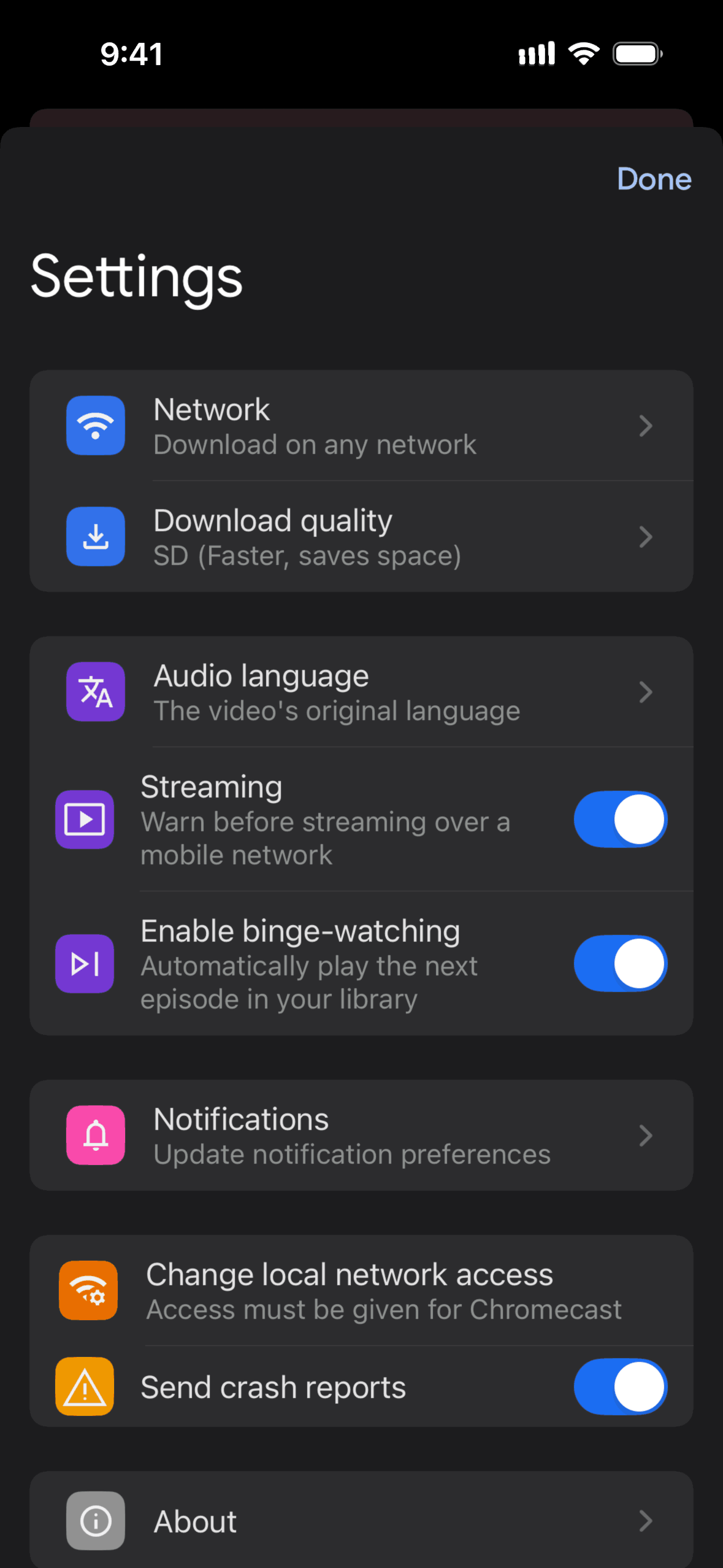 Google TV iOS Entertainment interface screenshot 19