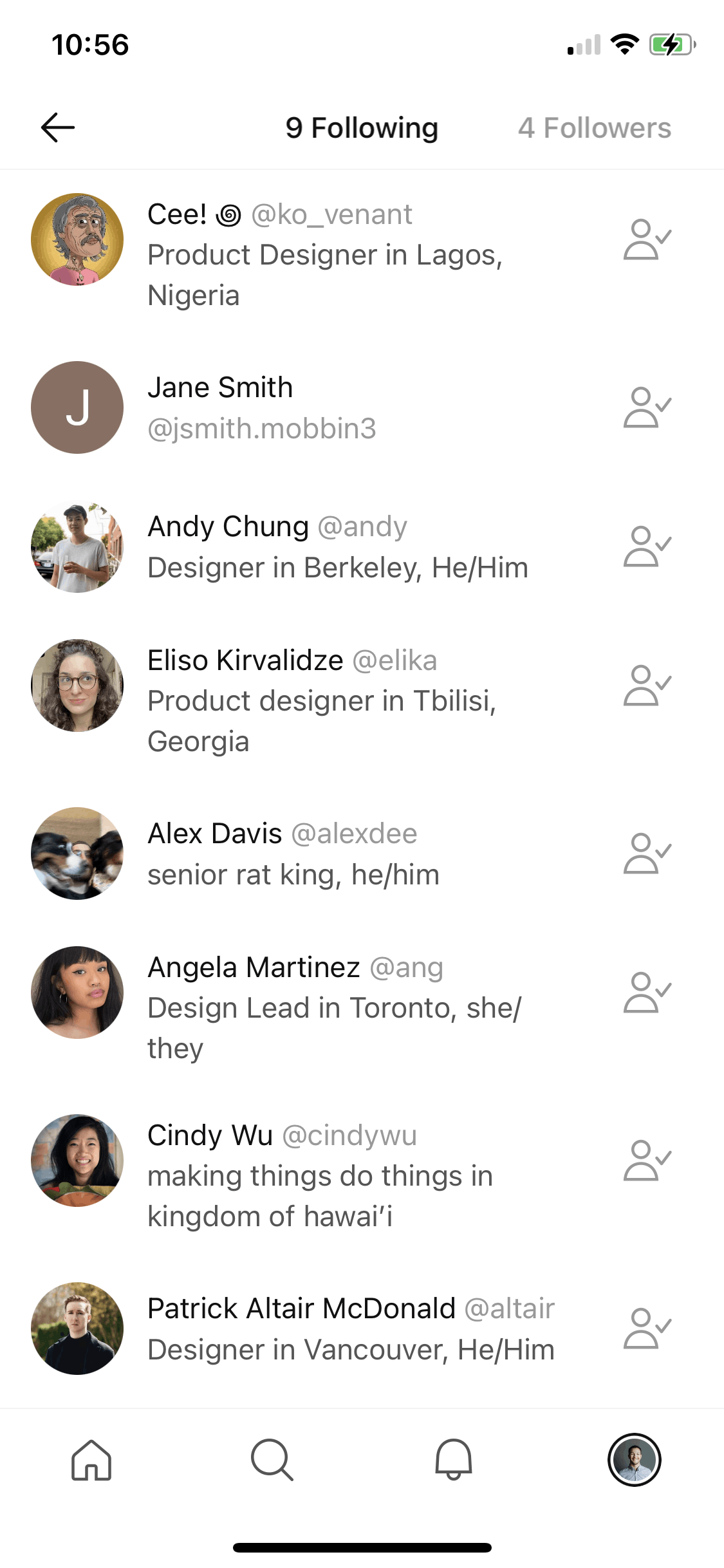 Posts iOS Social Networking interface screenshot 20