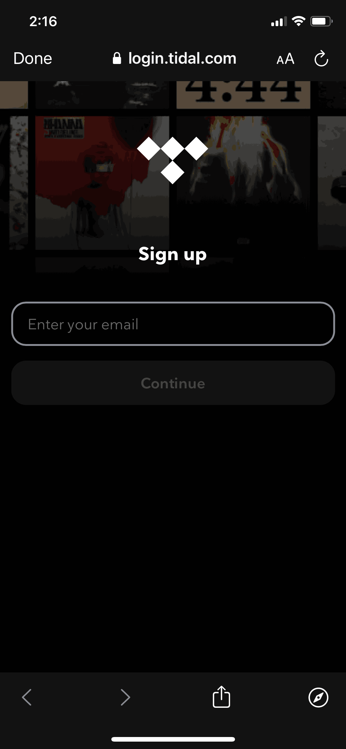 TIDAL iOS Music & Audio interface screenshot 4