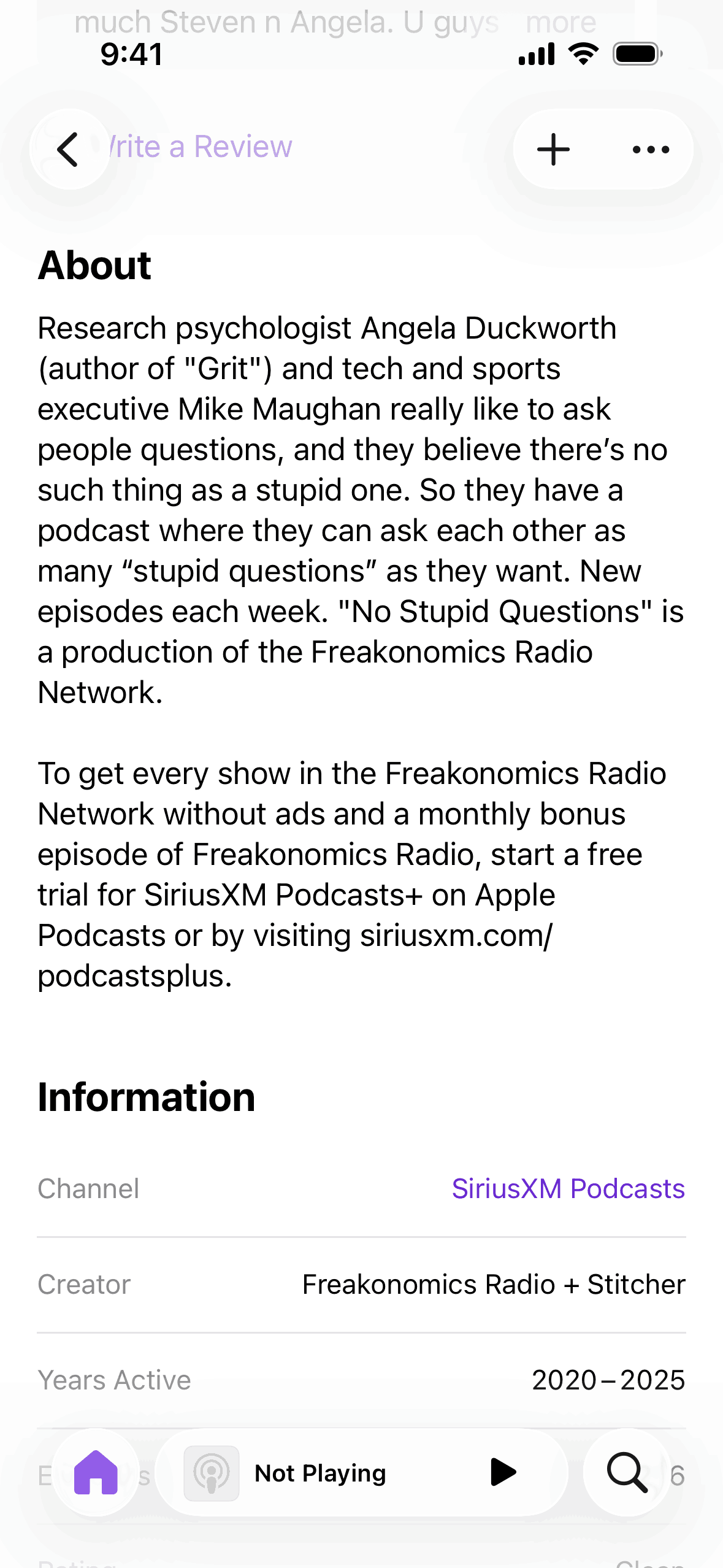 Apple Podcasts iOS Music & Audio interface screenshot 14