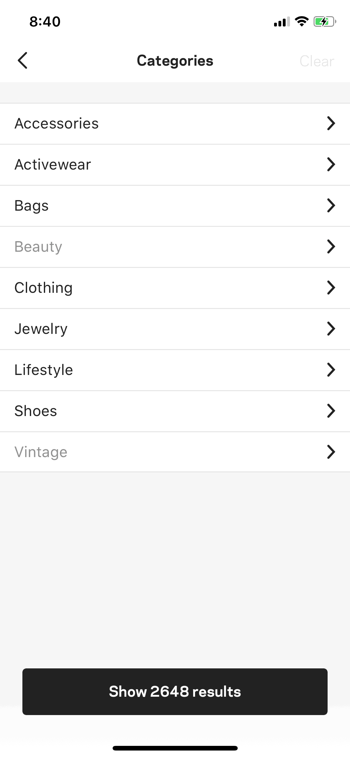 FARFETCH iOS Shopping interface screenshot 22