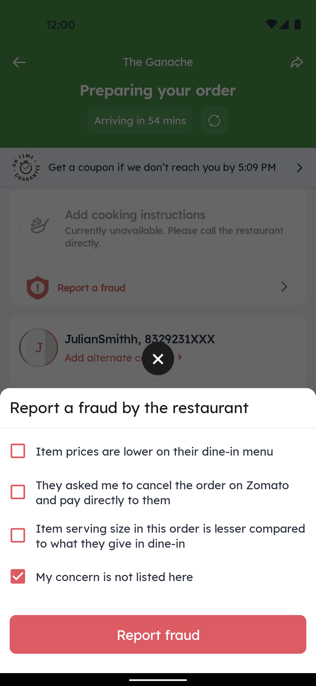 Zomato Android Food & Drink interface screenshot 12