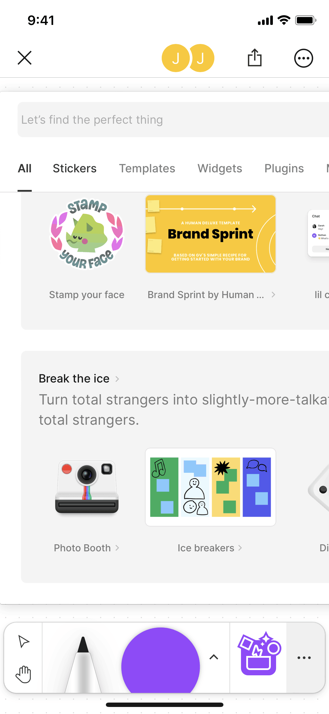 Figma iOS Collaboration interface screenshot 1