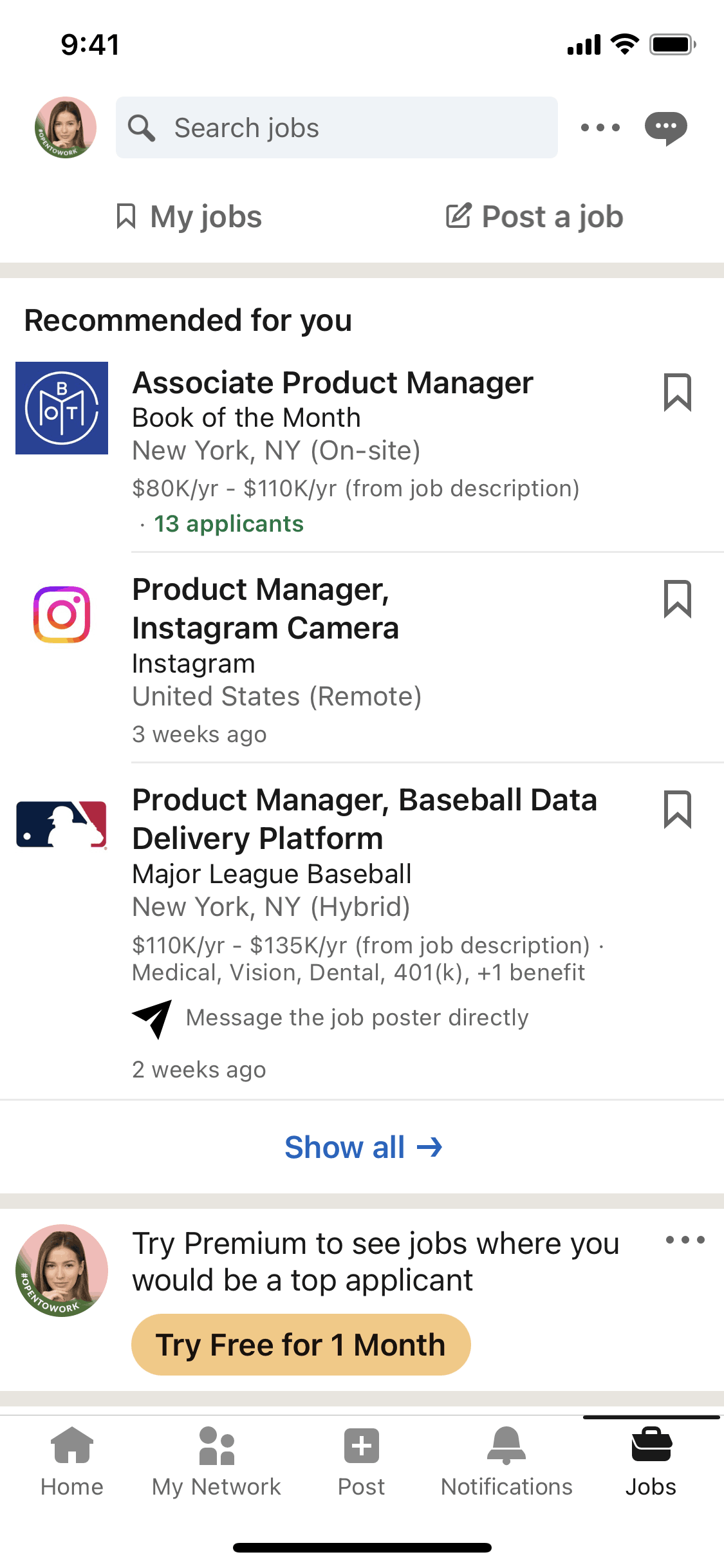 LinkedIn iOS Business interface screenshot 4