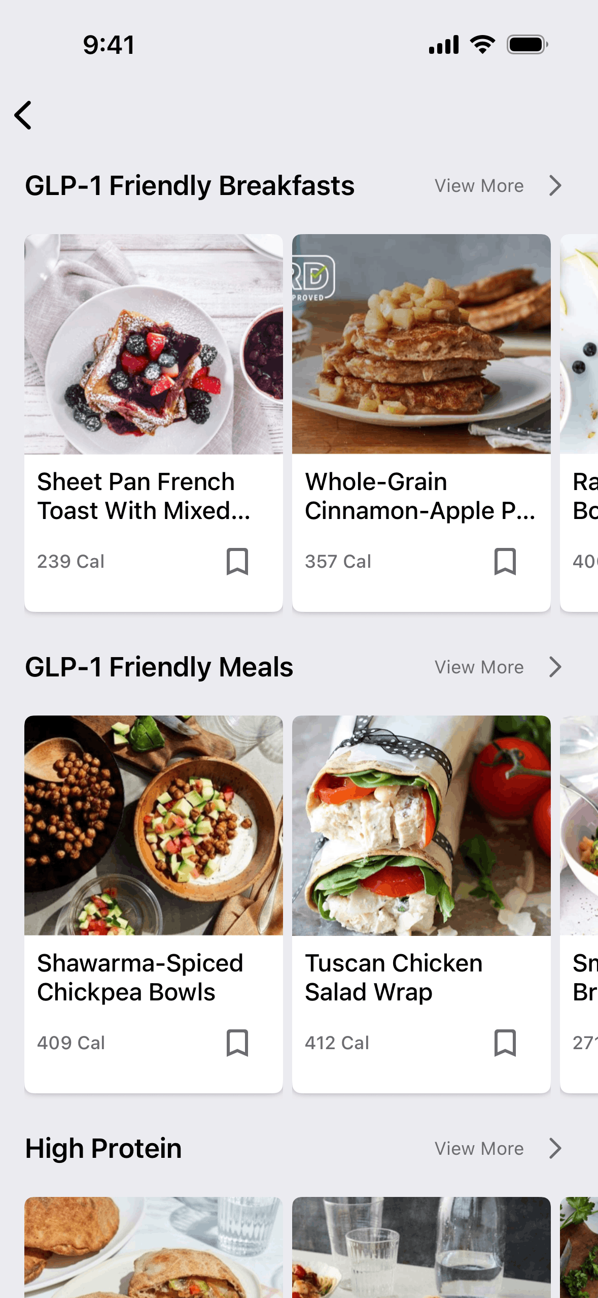 MyFitnessPal iOS Health & Fitness interface screenshot 4
